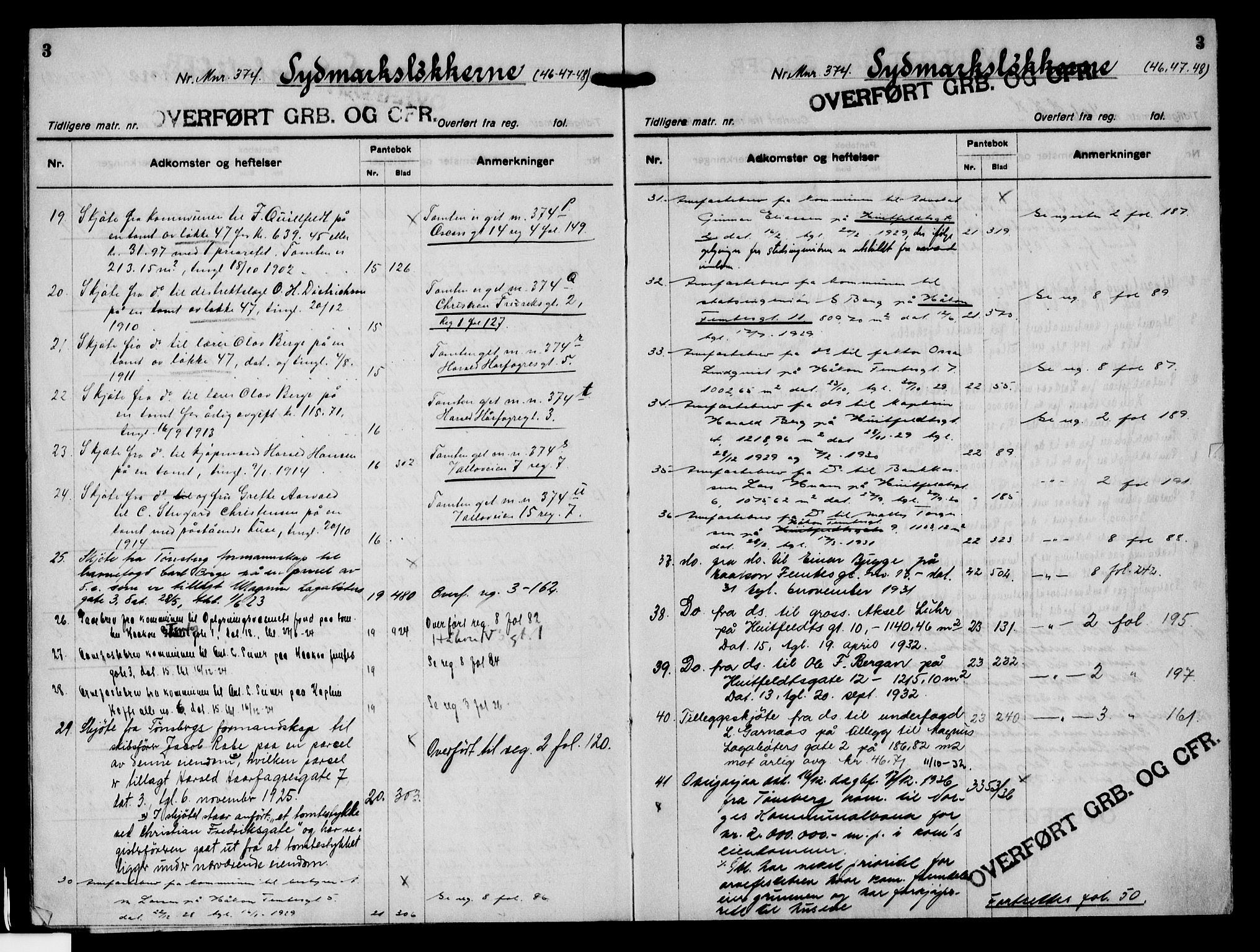 Tønsberg byfogd, AV/SAKO-A-224/G/Gb/Gba/Gbac/L0010: Panteregister nr. III 10, s. 3