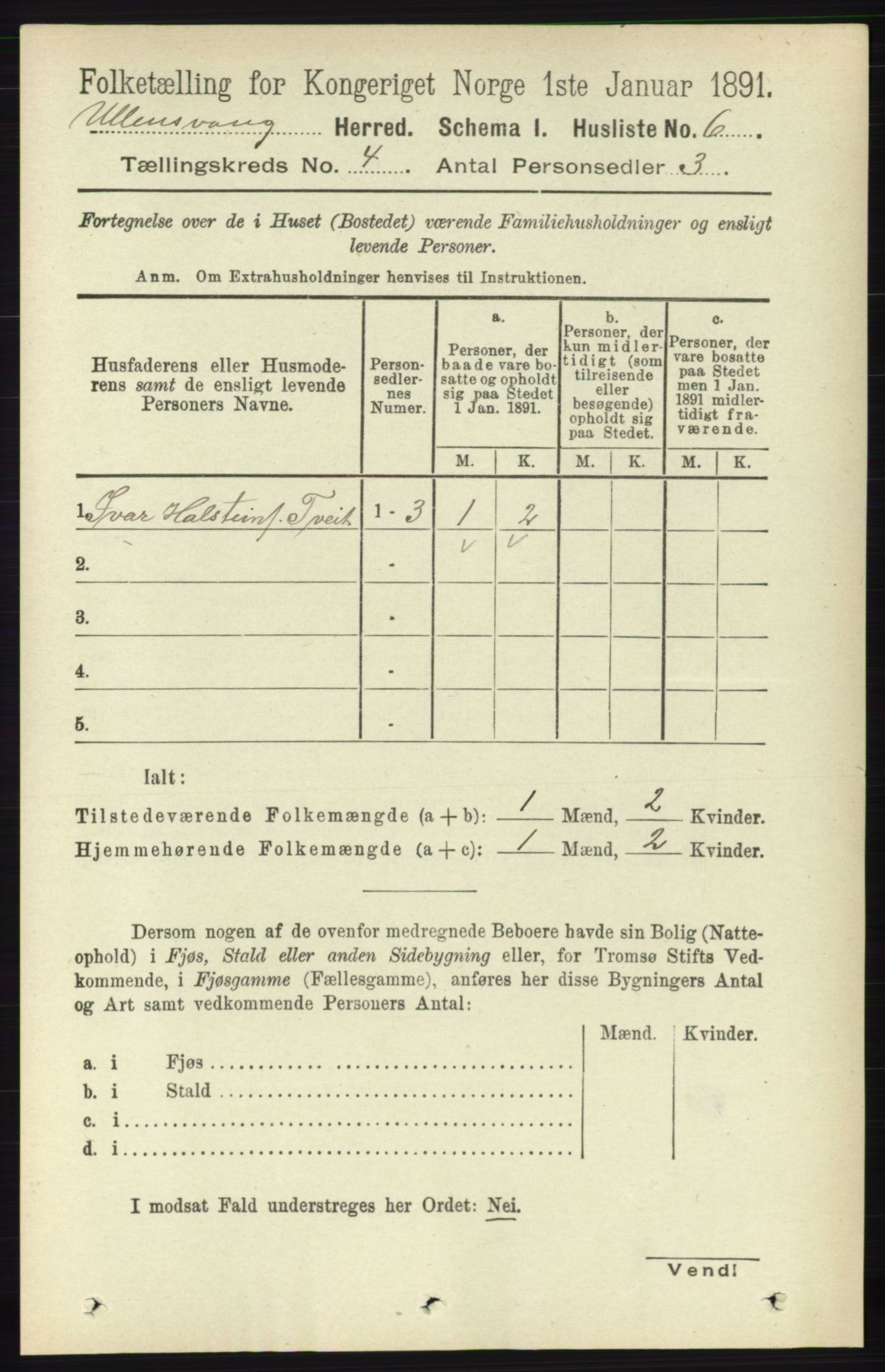 RA, Folketelling 1891 for 1230 Ullensvang herred, 1891, s. 863