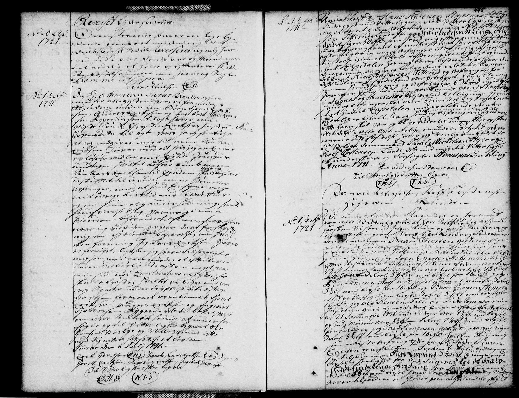Rakkestad sorenskriveri, SAO/A-10686/G/Gb/Gba/Gbaa/L0001b: Pantebok nr. 1b, 1741-1748, s. 445