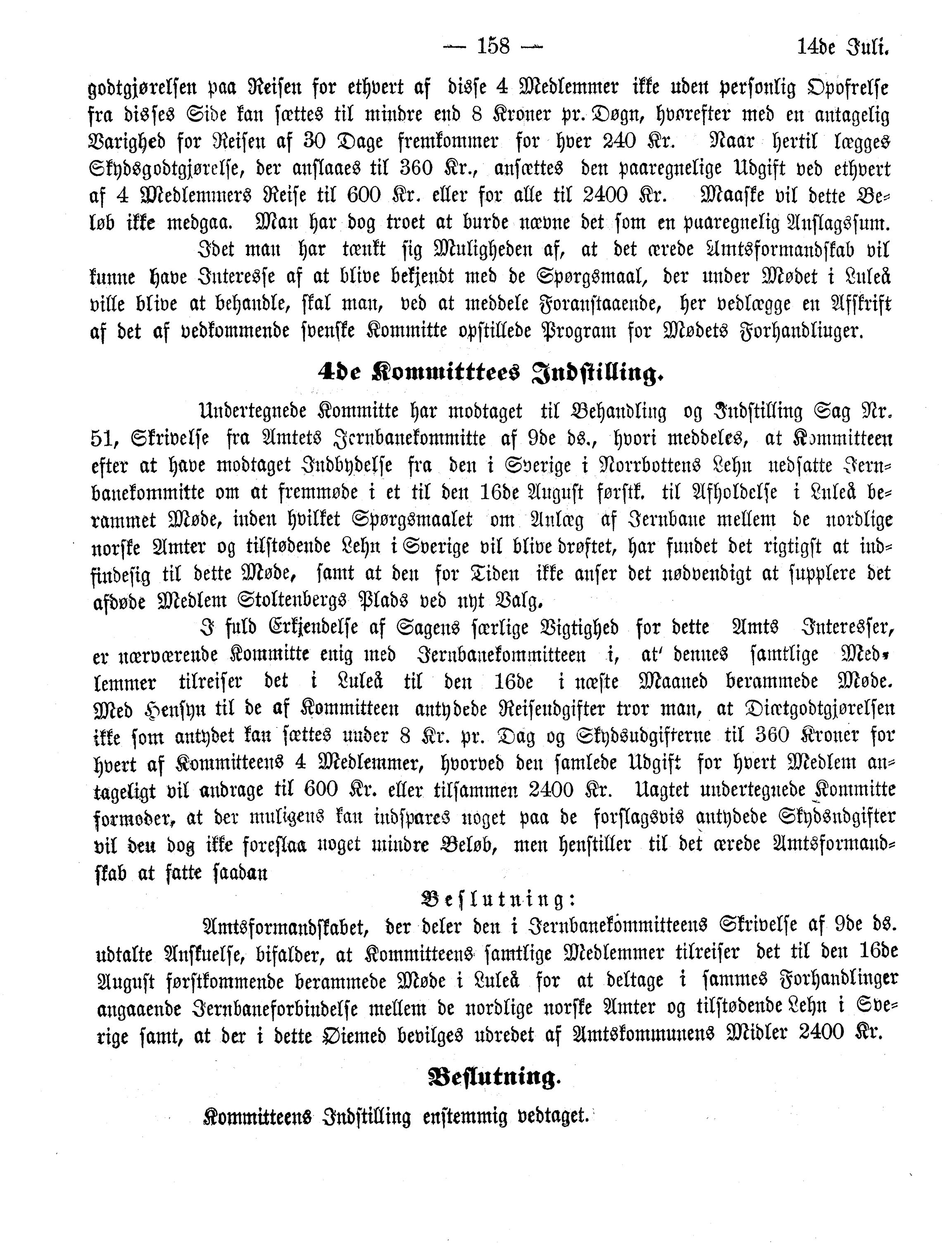 Nordland Fylkeskommune. Fylkestinget, AIN/NFK-17/176/A/Ac/L0011: Fylkestingsforhandlinger 1877, 1877