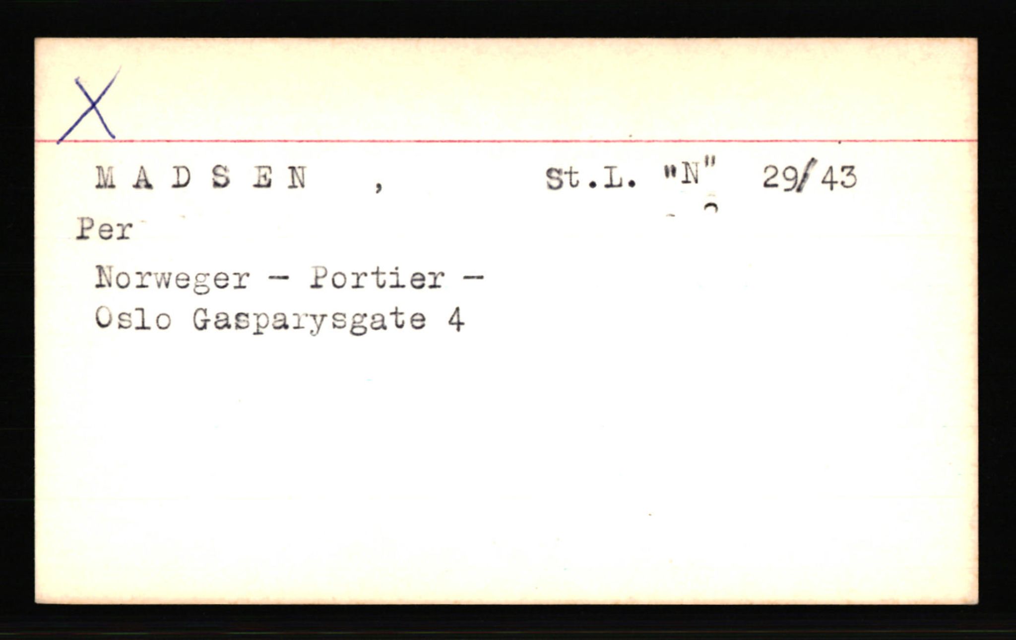 SS- und Polizeigericht Nord (IX), AV/RA-RAFA-3182/0001/C/Ca/L0005: kartotekkort for personer alfabetisk på etternavn: M-P, 1940-1945, s. 14