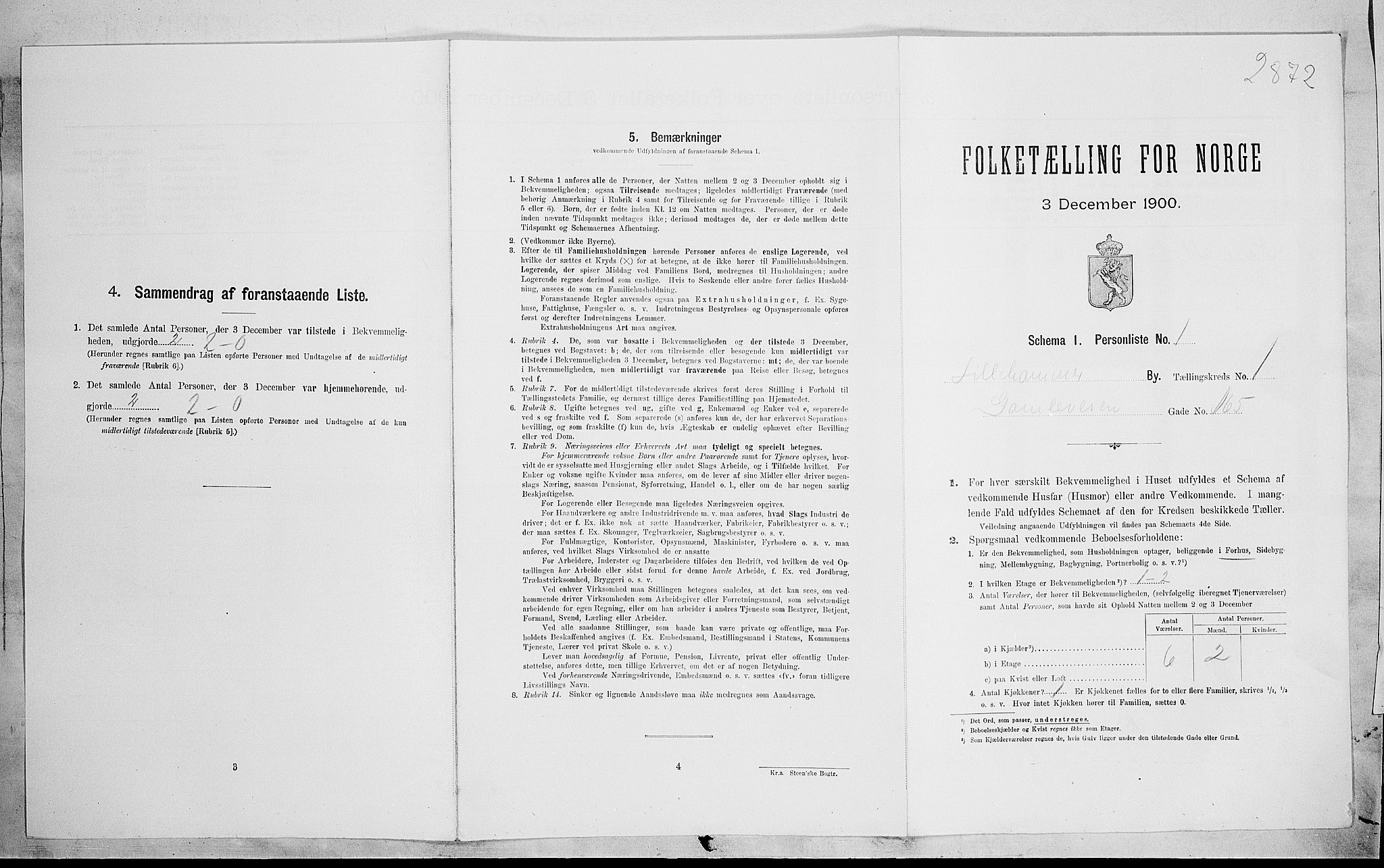 SAH, Folketelling 1900 for 0501 Lillehammer kjøpstad, 1900, s. 766