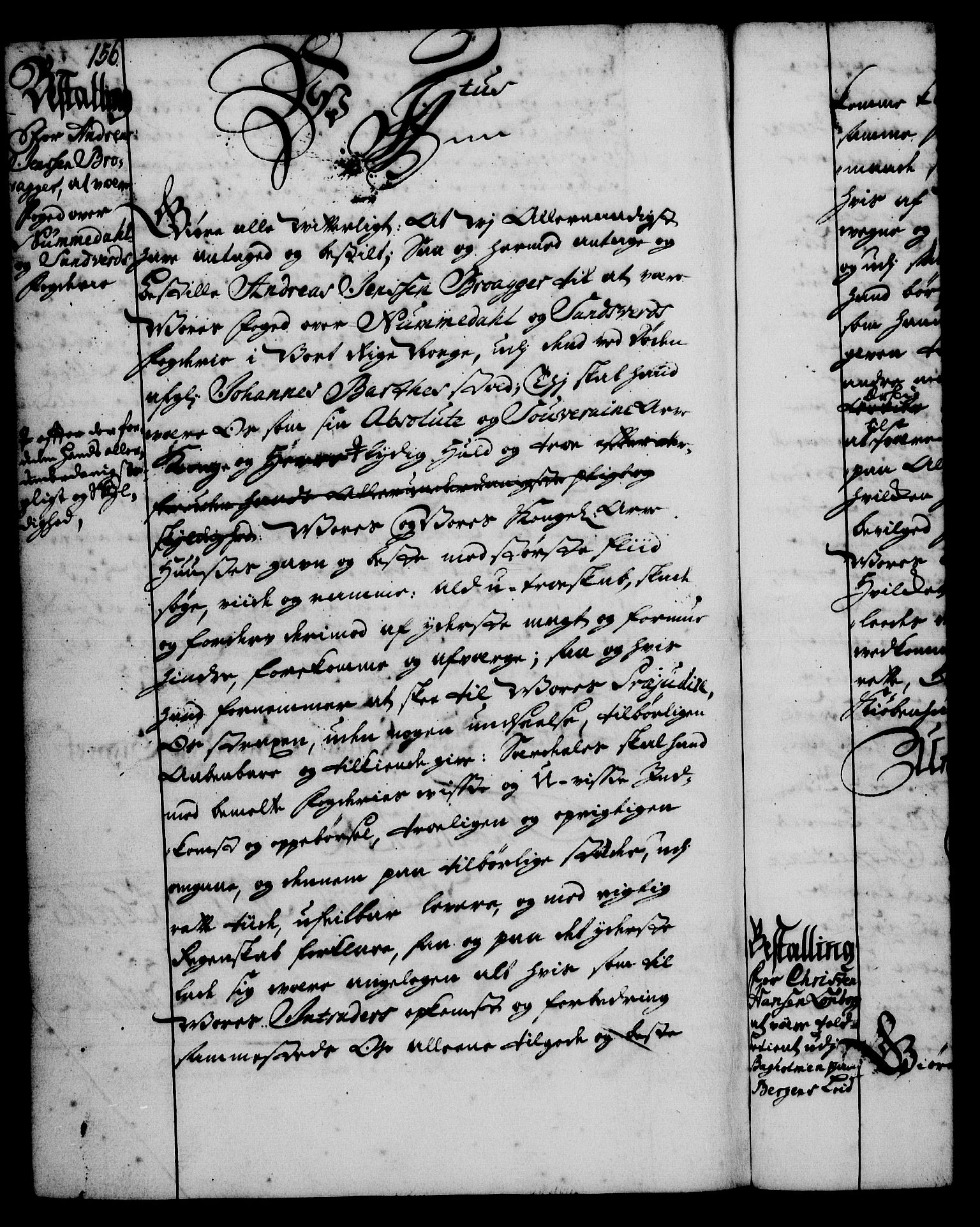 Rentekammeret, Kammerkanselliet, RA/EA-3111/G/Gg/Gge/L0001: Norsk bestallingsprotokoll med register (merket RK 53.25), 1720-1730, s. 156
