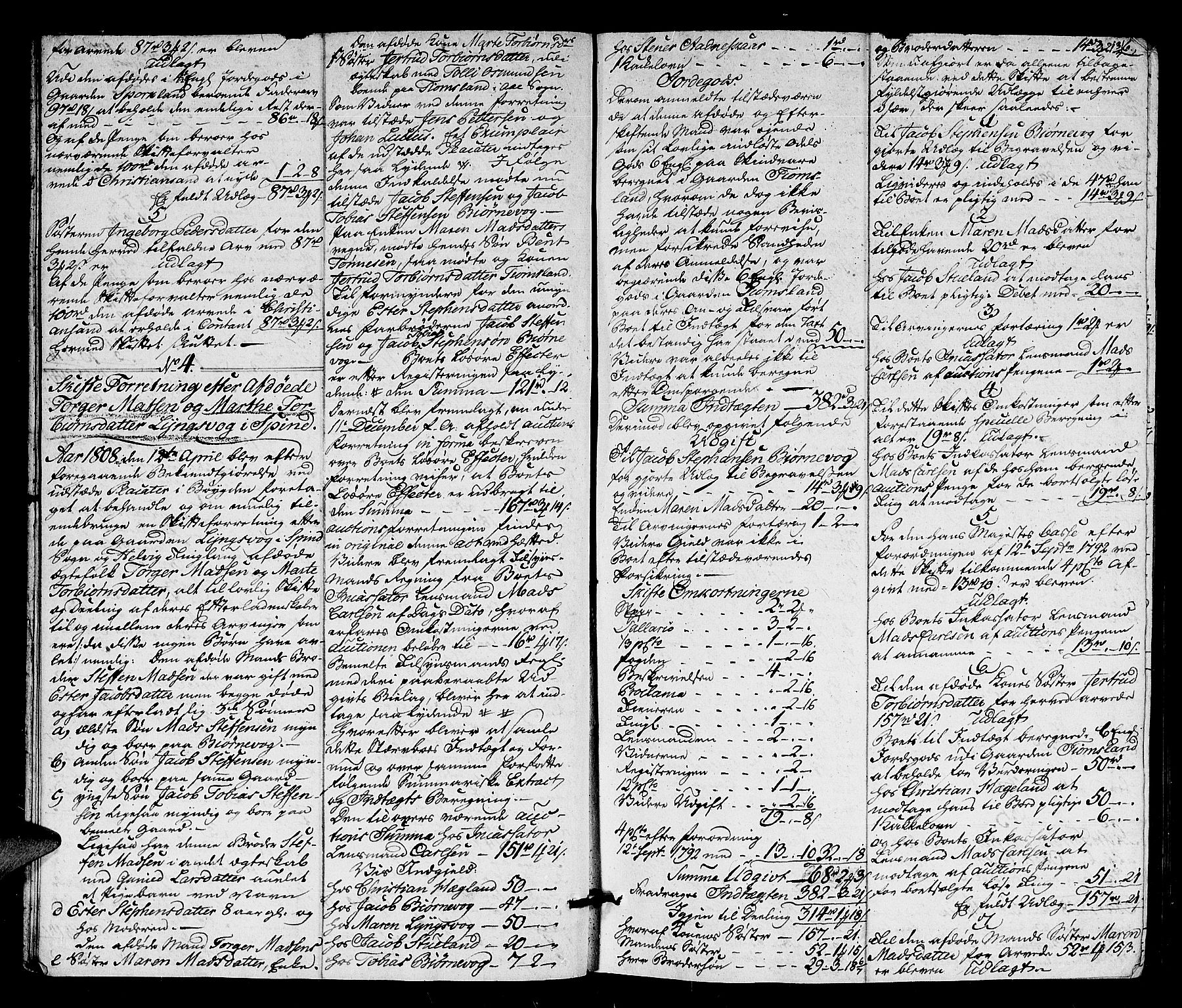 Lister sorenskriveri, AV/SAK-1221-0003/H/Hc/L0052: Skifteprotokoll nr 39 med register, 1808-1810, s. 5b-6a