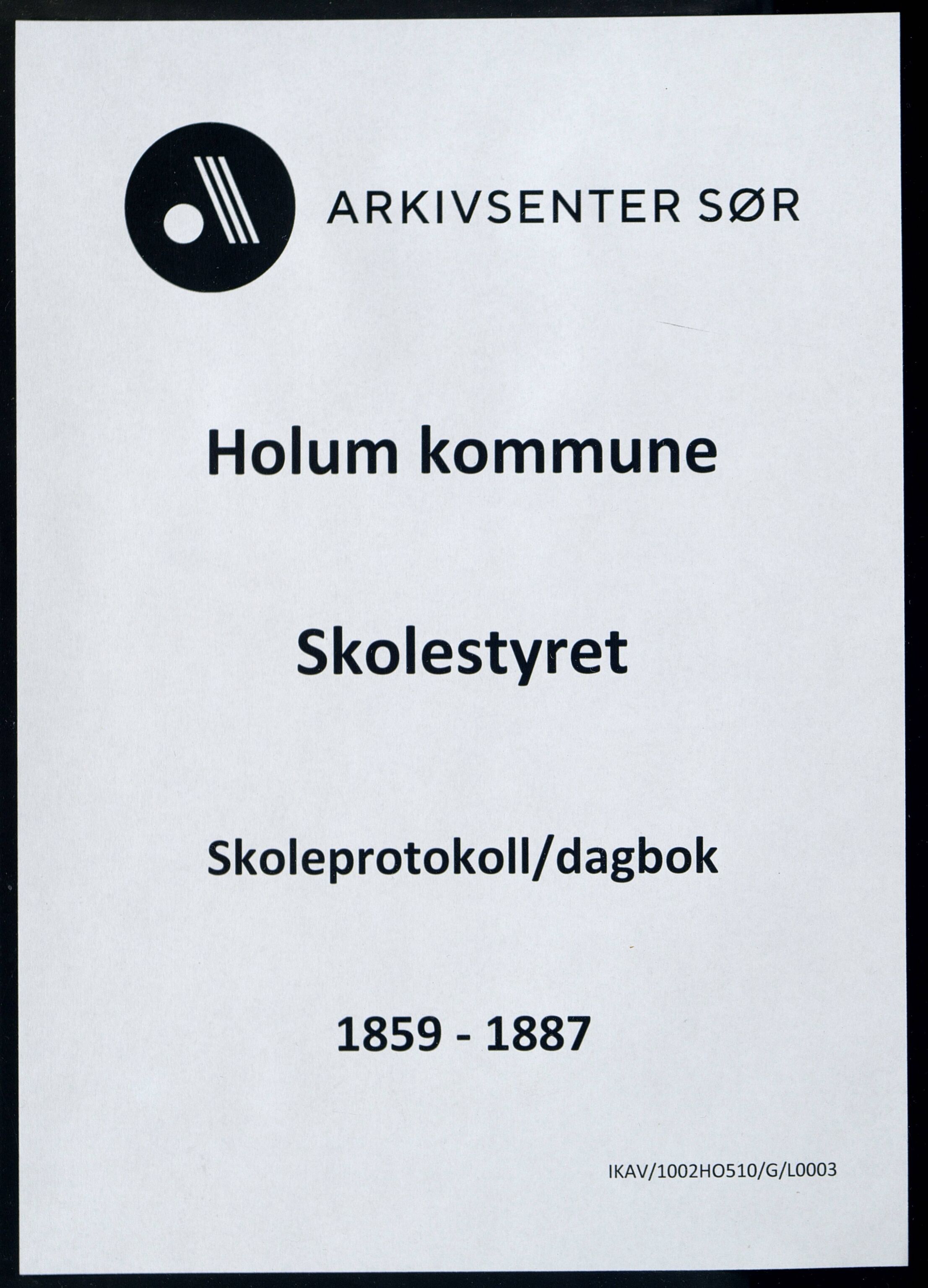 Holum kommune - Skolestyret, IKAV/1002HO510/G/L0003: Skoleprotokoll/dagbok, 1859-1887