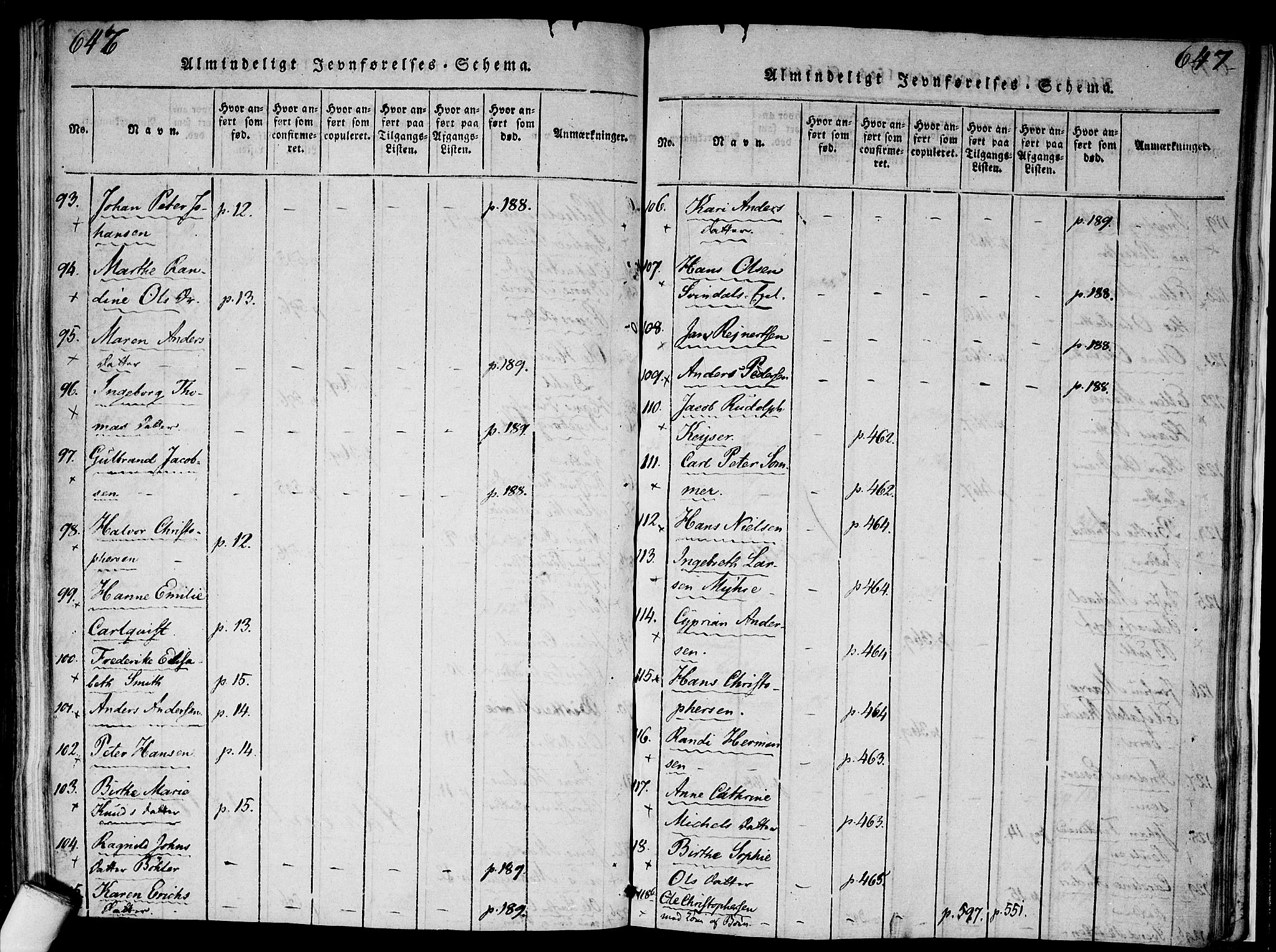 Gamlebyen prestekontor Kirkebøker, AV/SAO-A-10884/F/Fa/L0002: Ministerialbok nr. 2, 1817-1829, s. 646-647