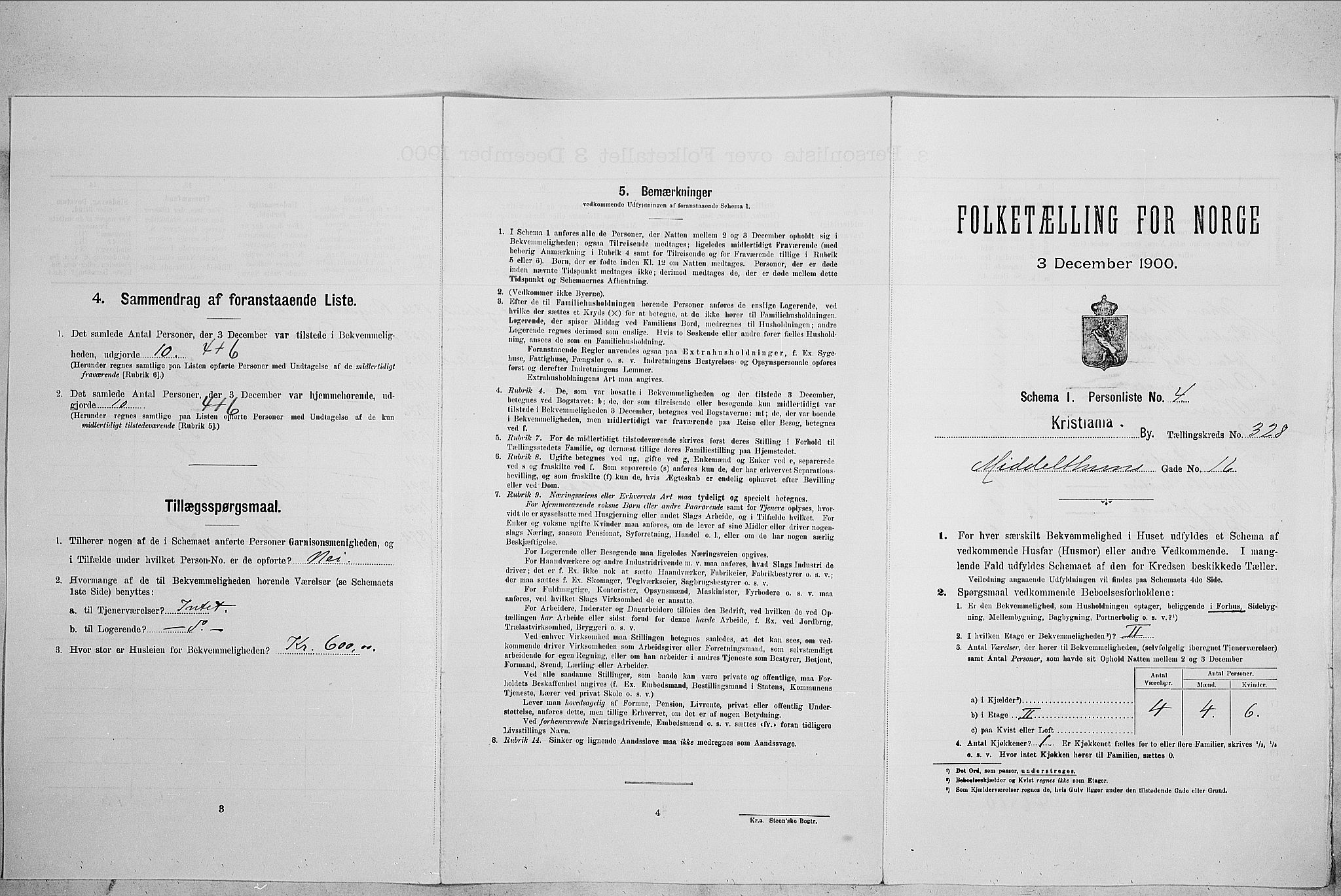 SAO, Folketelling 1900 for 0301 Kristiania kjøpstad, 1900, s. 59305