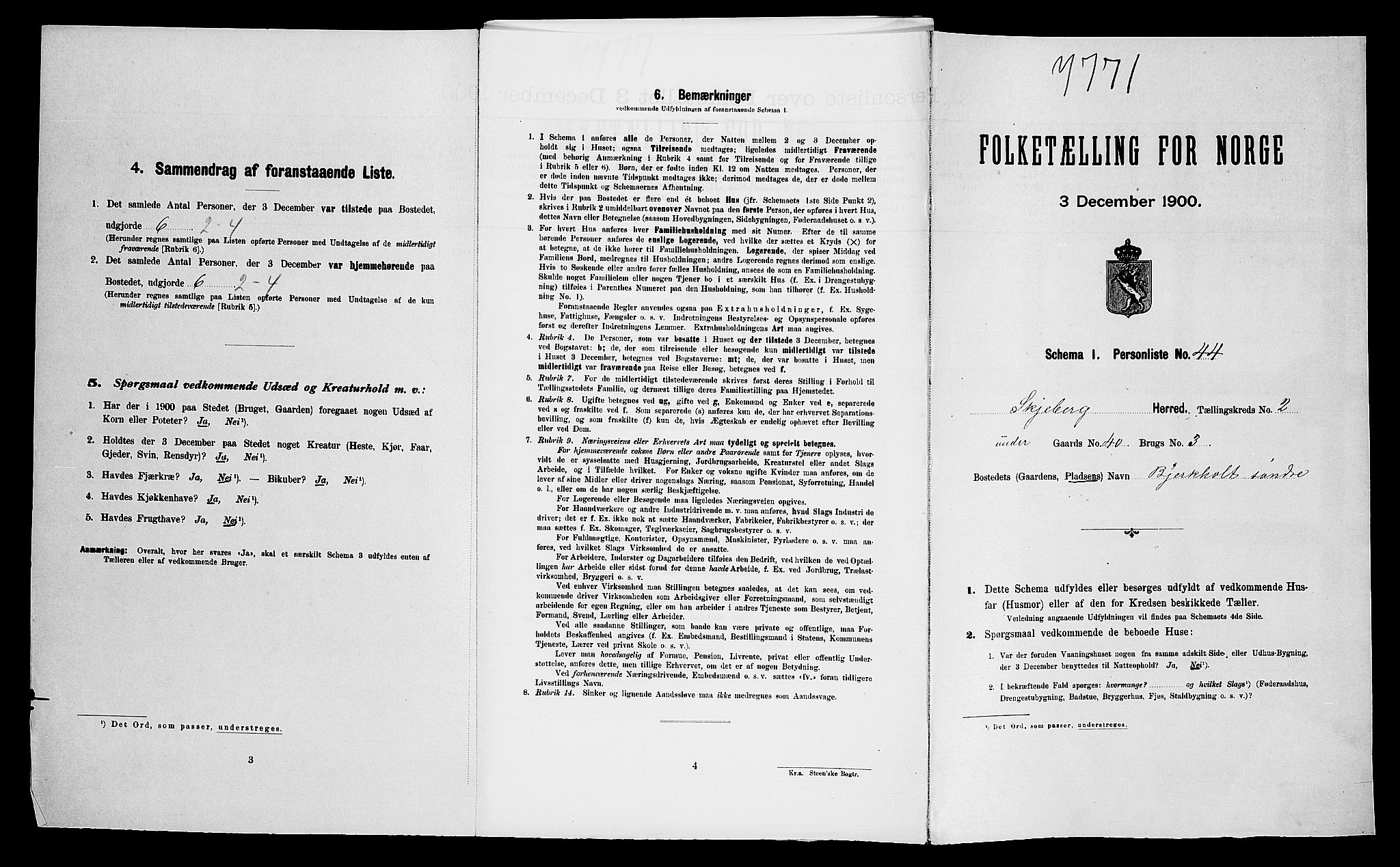 SAO, Folketelling 1900 for 0115 Skjeberg herred, 1900, s. 563