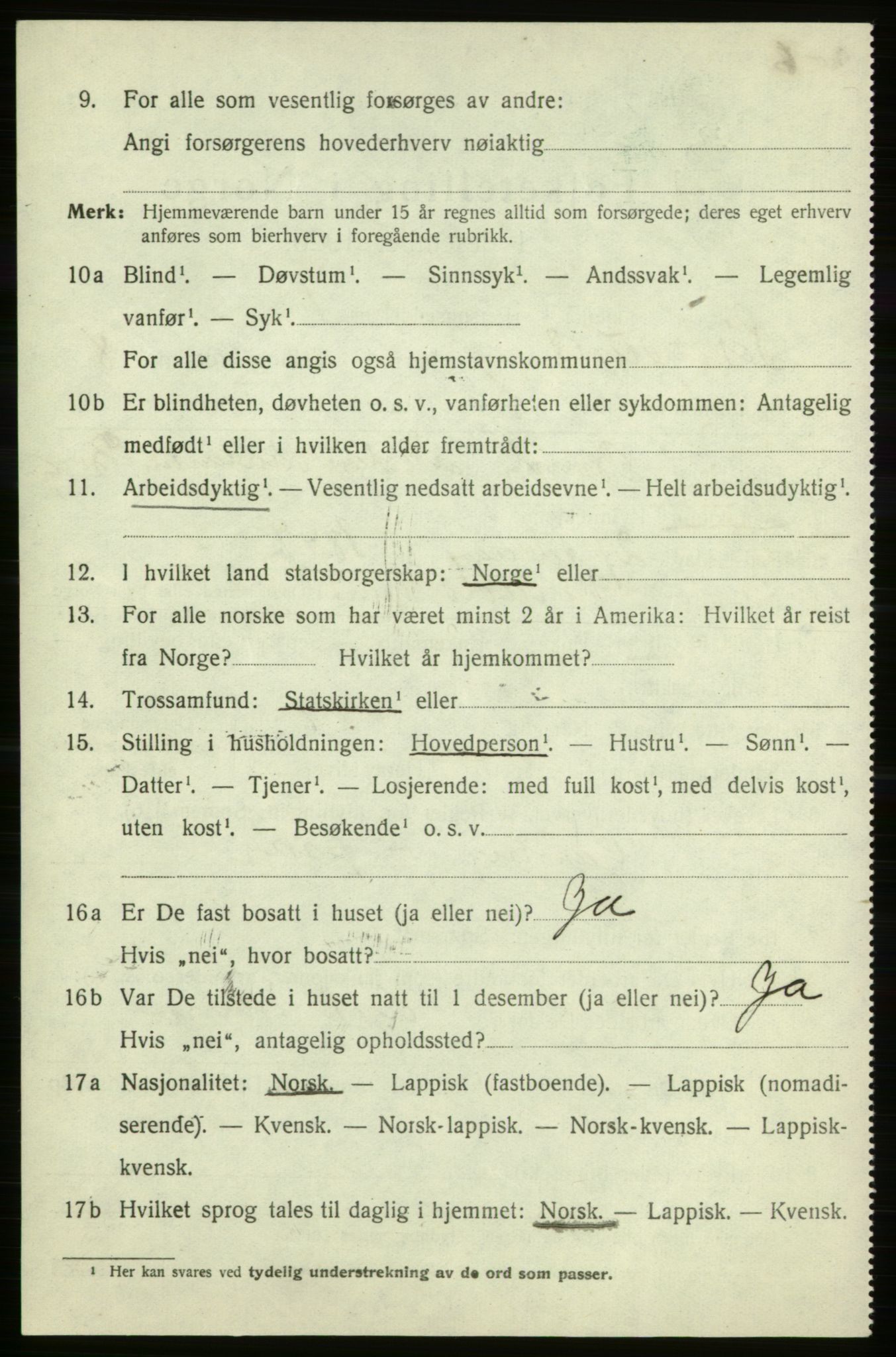 SATØ, Folketelling 1920 for 2016 Sørøysund herred, 1920, s. 3313