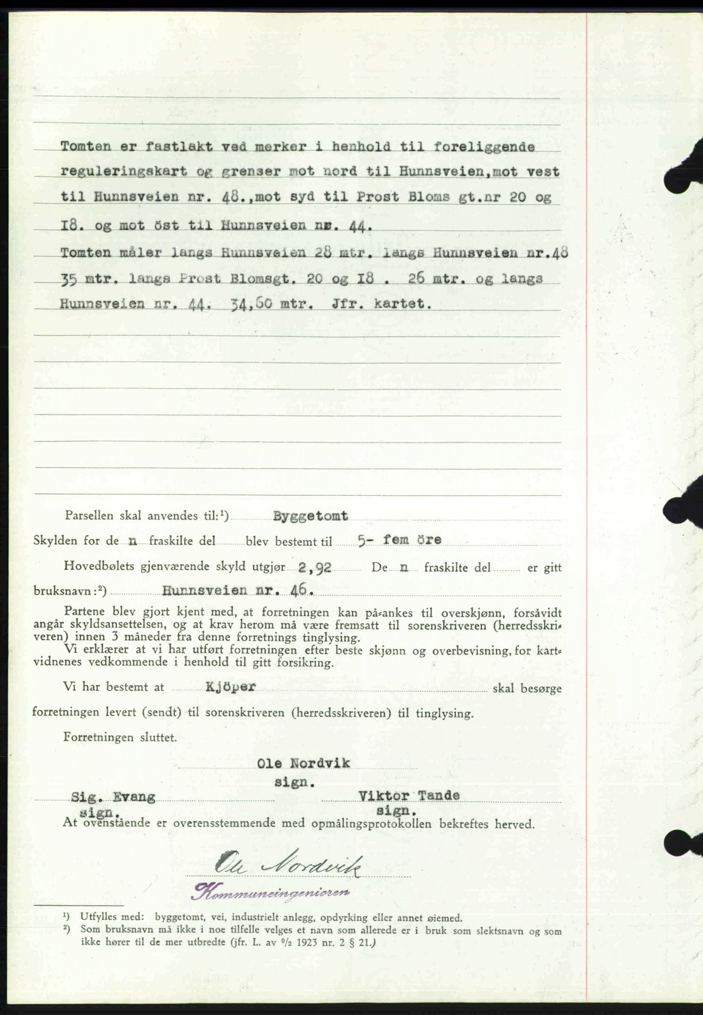 Toten tingrett, SAH/TING-006/H/Hb/Hbc/L0008: Pantebok nr. Hbc-08, 1941-1941, Dagboknr: 2165/1941