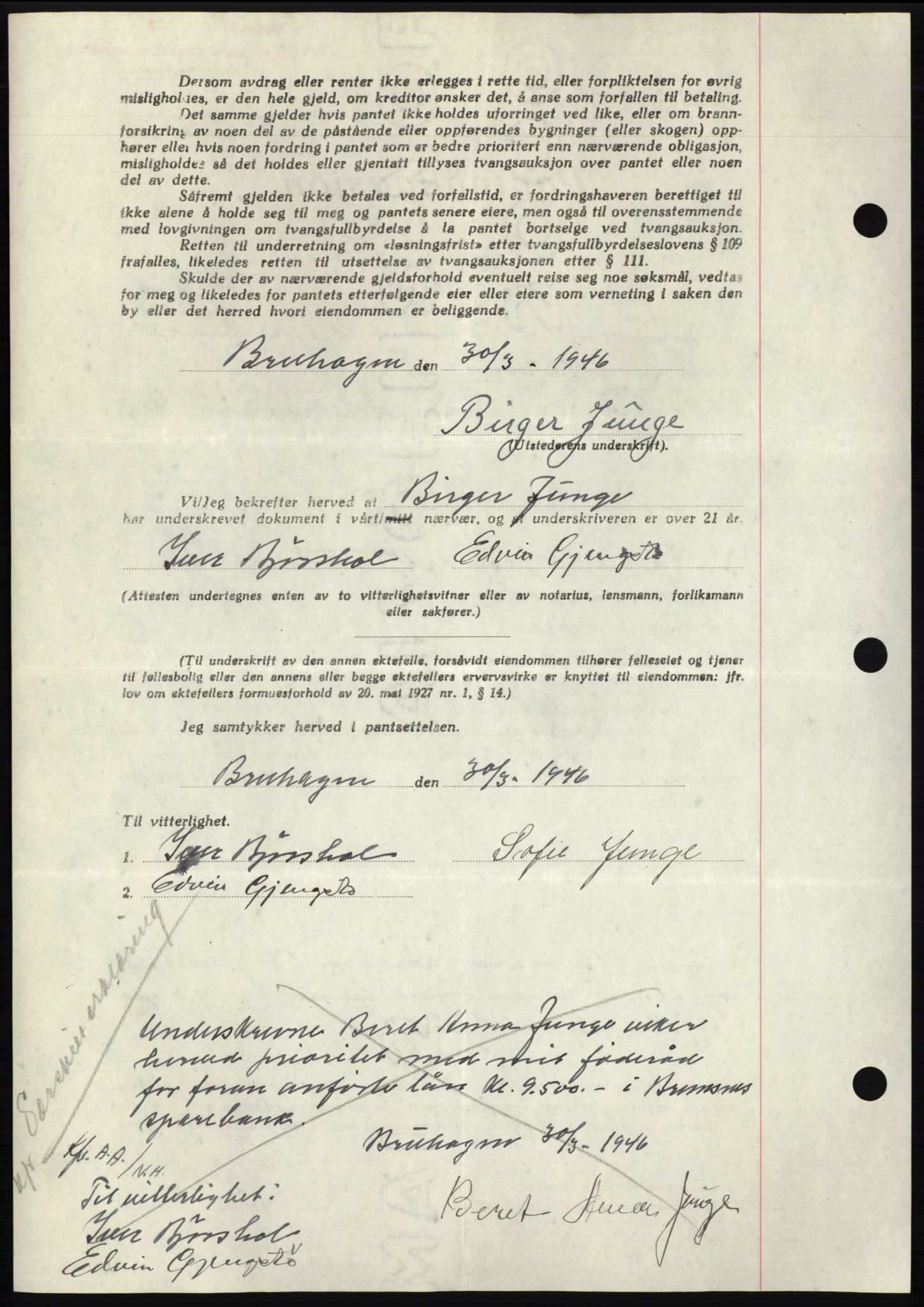 Nordmøre sorenskriveri, AV/SAT-A-4132/1/2/2Ca: Pantebok nr. B94, 1946-1946, Dagboknr: 1504/1946