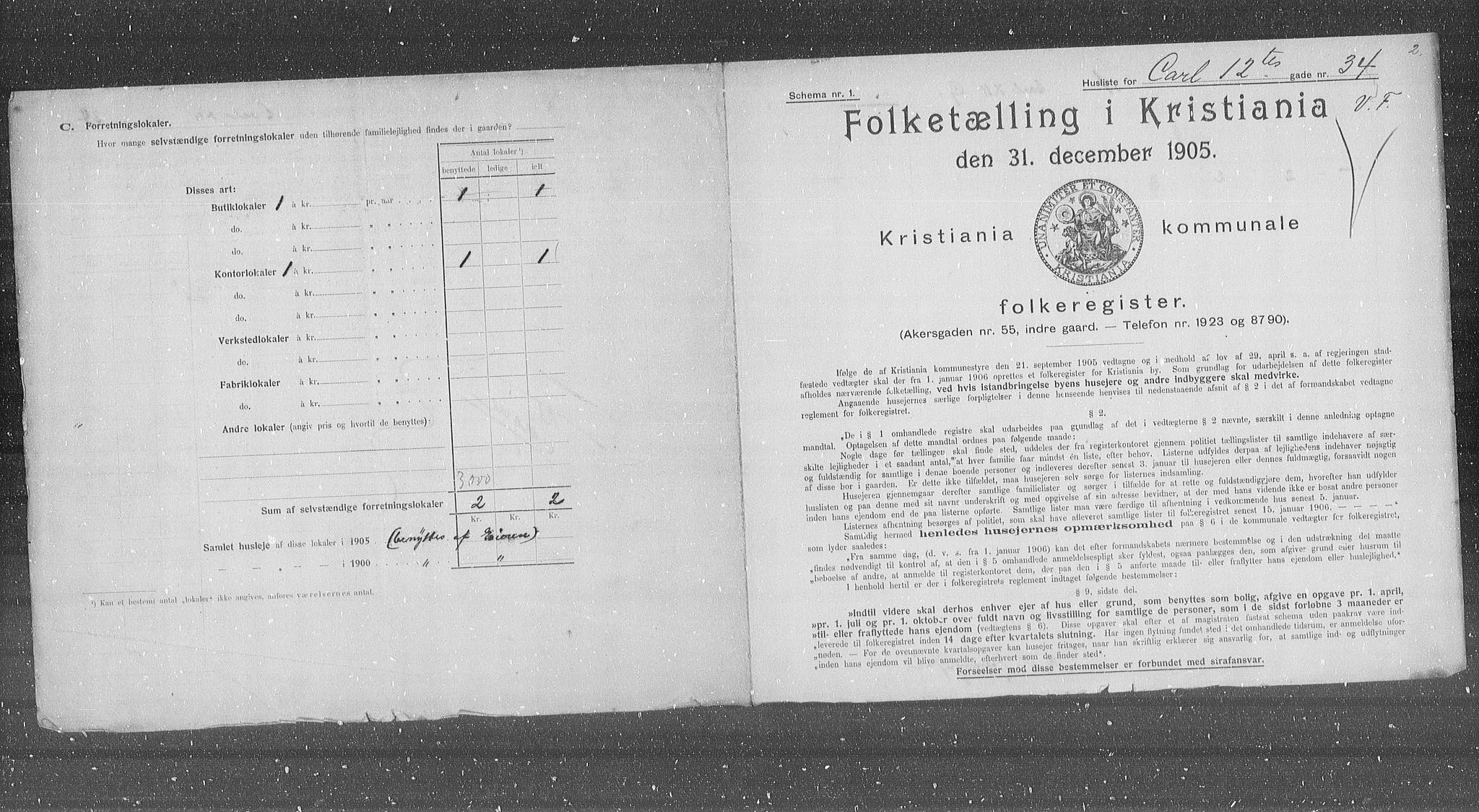 OBA, Kommunal folketelling 31.12.1905 for Kristiania kjøpstad, 1905, s. 25842