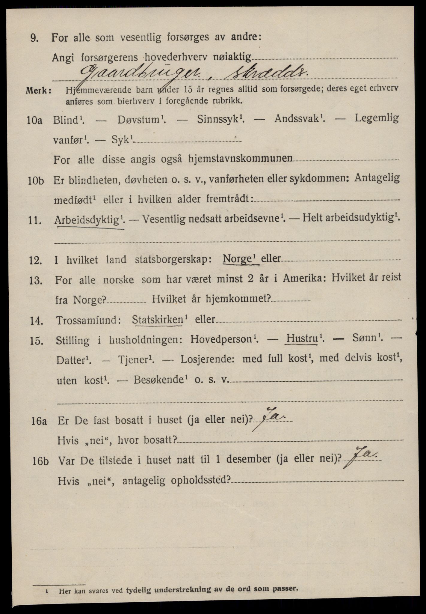 SAT, Folketelling 1920 for 1540 Hen herred, 1920, s. 981