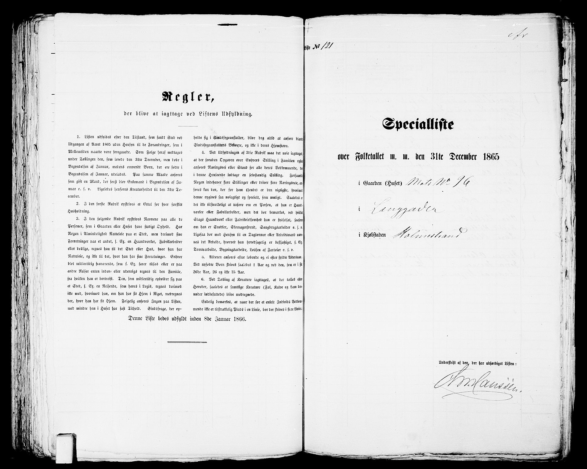 RA, Folketelling 1865 for 0702B Botne prestegjeld, Holmestrand kjøpstad, 1865, s. 249