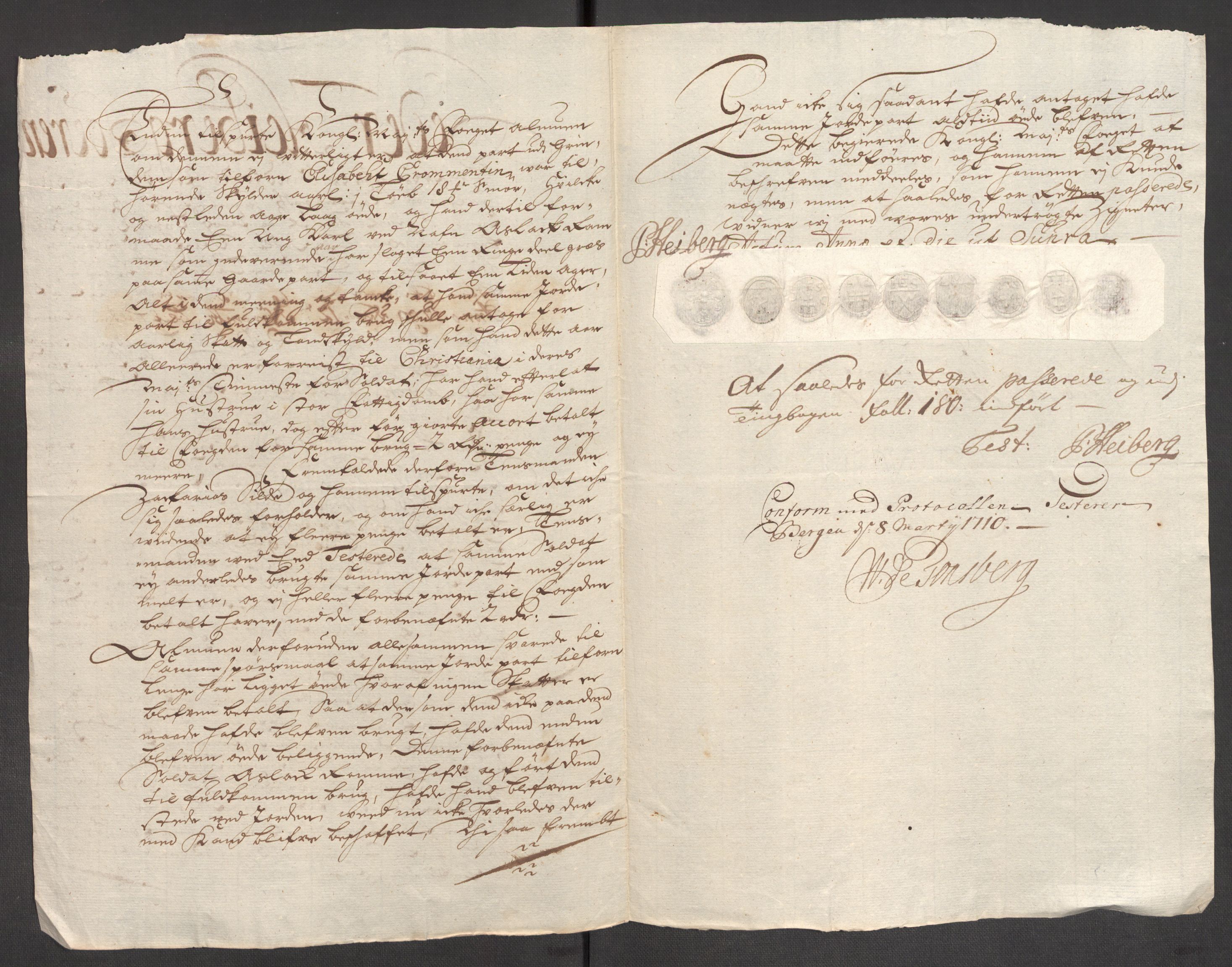 Rentekammeret inntil 1814, Reviderte regnskaper, Fogderegnskap, AV/RA-EA-4092/R48/L2986: Fogderegnskap Sunnhordland og Hardanger, 1709-1710, s. 159