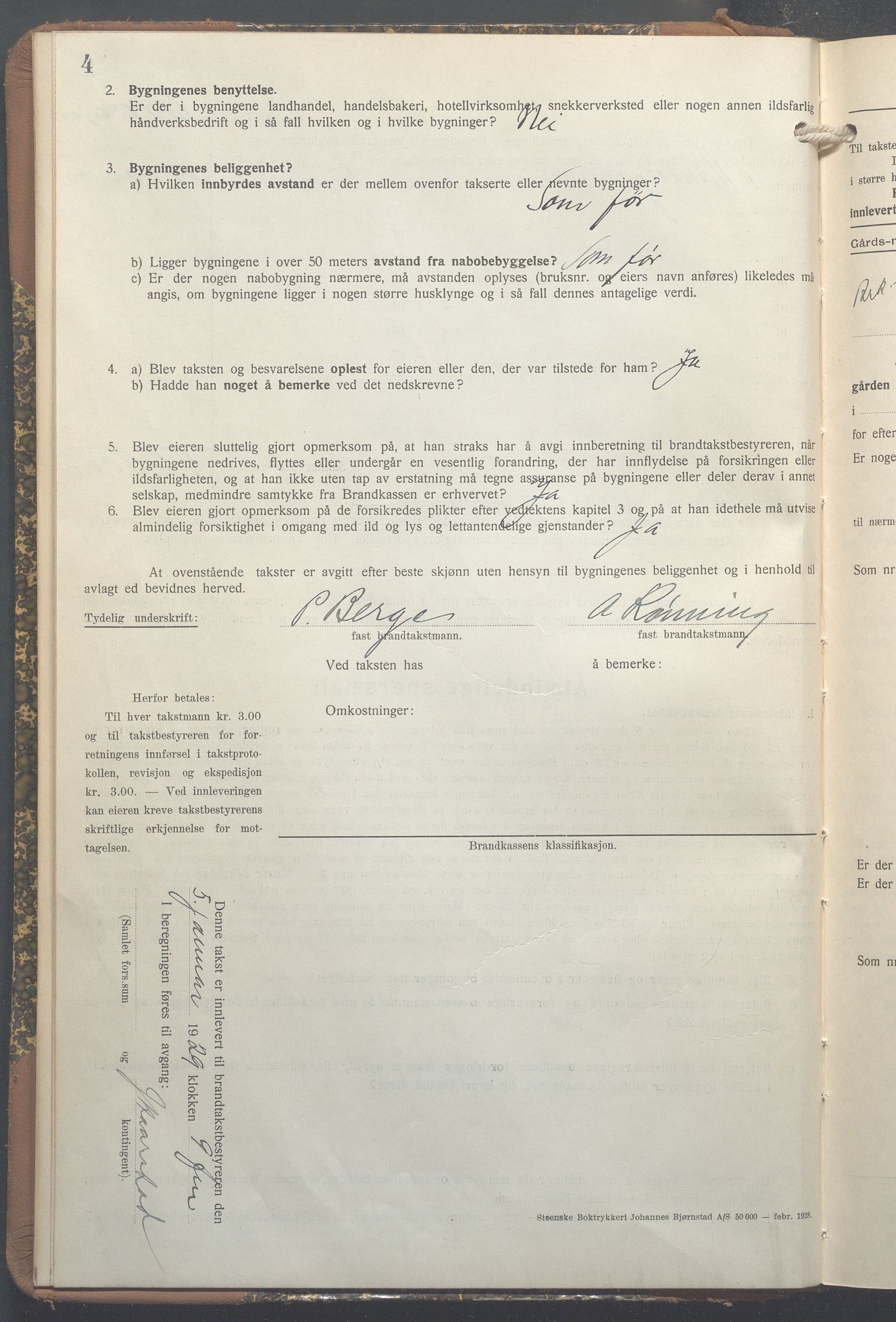 Lensmennene i Aker, OBA/A-10133/F/Fc/L0025: Branntakstprotokoll, 1928-1935, s. 4