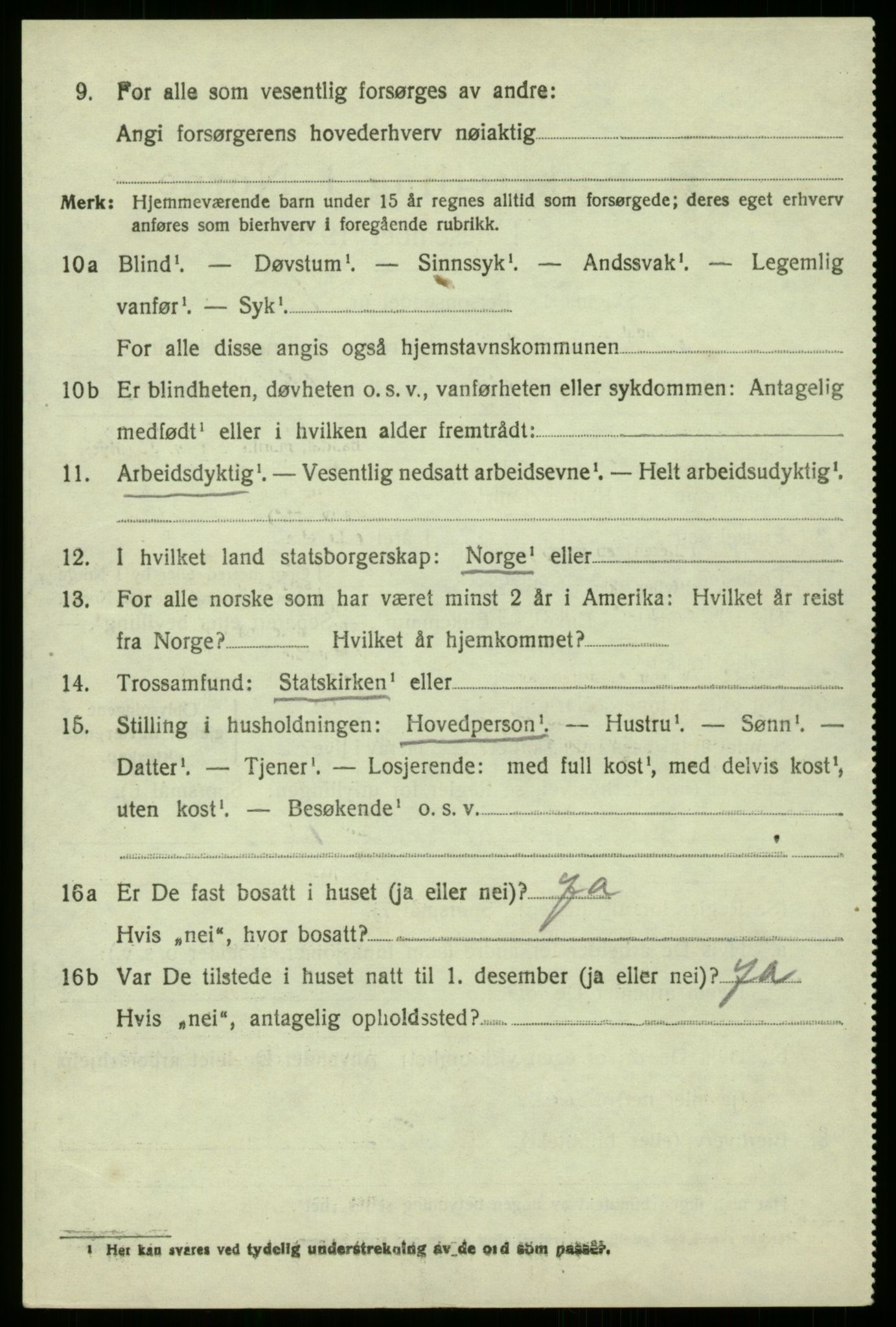 SAB, Folketelling 1920 for 1261 Manger herred, 1920, s. 2196