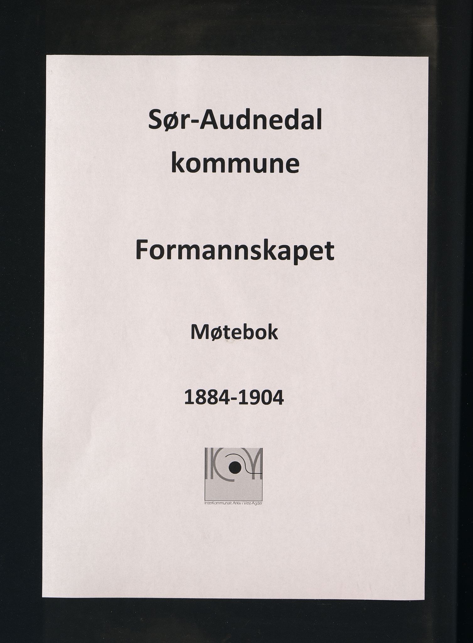 Sør-Audnedal kommune - Formannskapet/Kommunestyret, ARKSOR/1029SØ120/A/L0003: Møtebok, 1884-1904