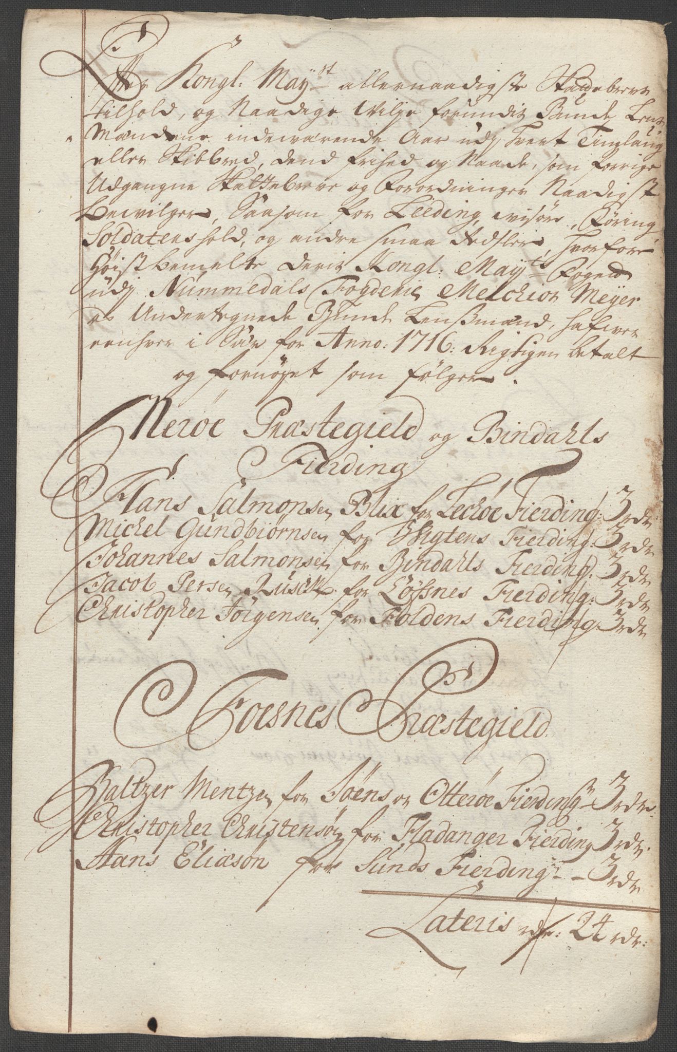Rentekammeret inntil 1814, Reviderte regnskaper, Fogderegnskap, RA/EA-4092/R64/L4437: Fogderegnskap Namdal, 1716, s. 193