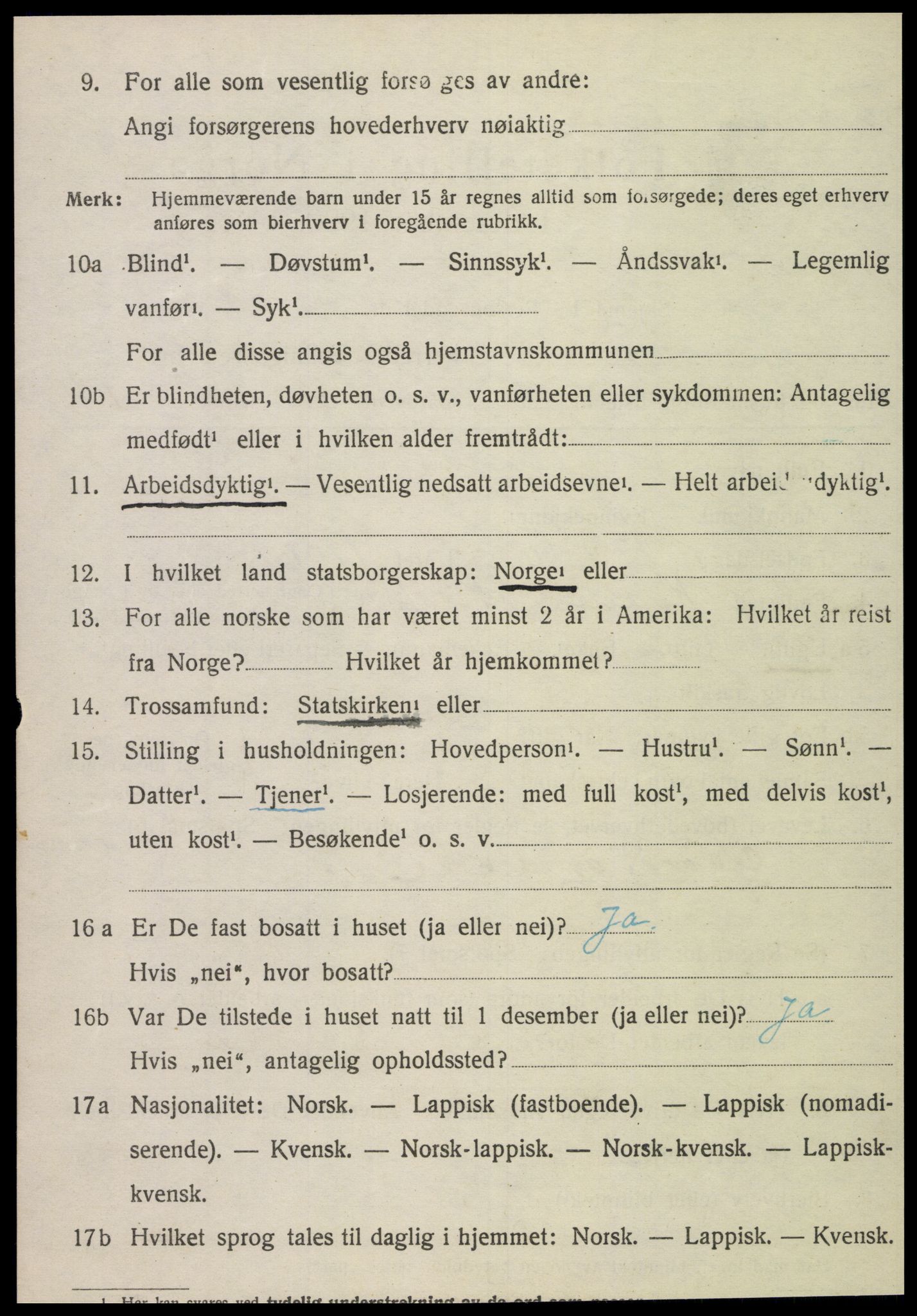 SAT, Folketelling 1920 for 1735 Kvam herred, 1920, s. 1820