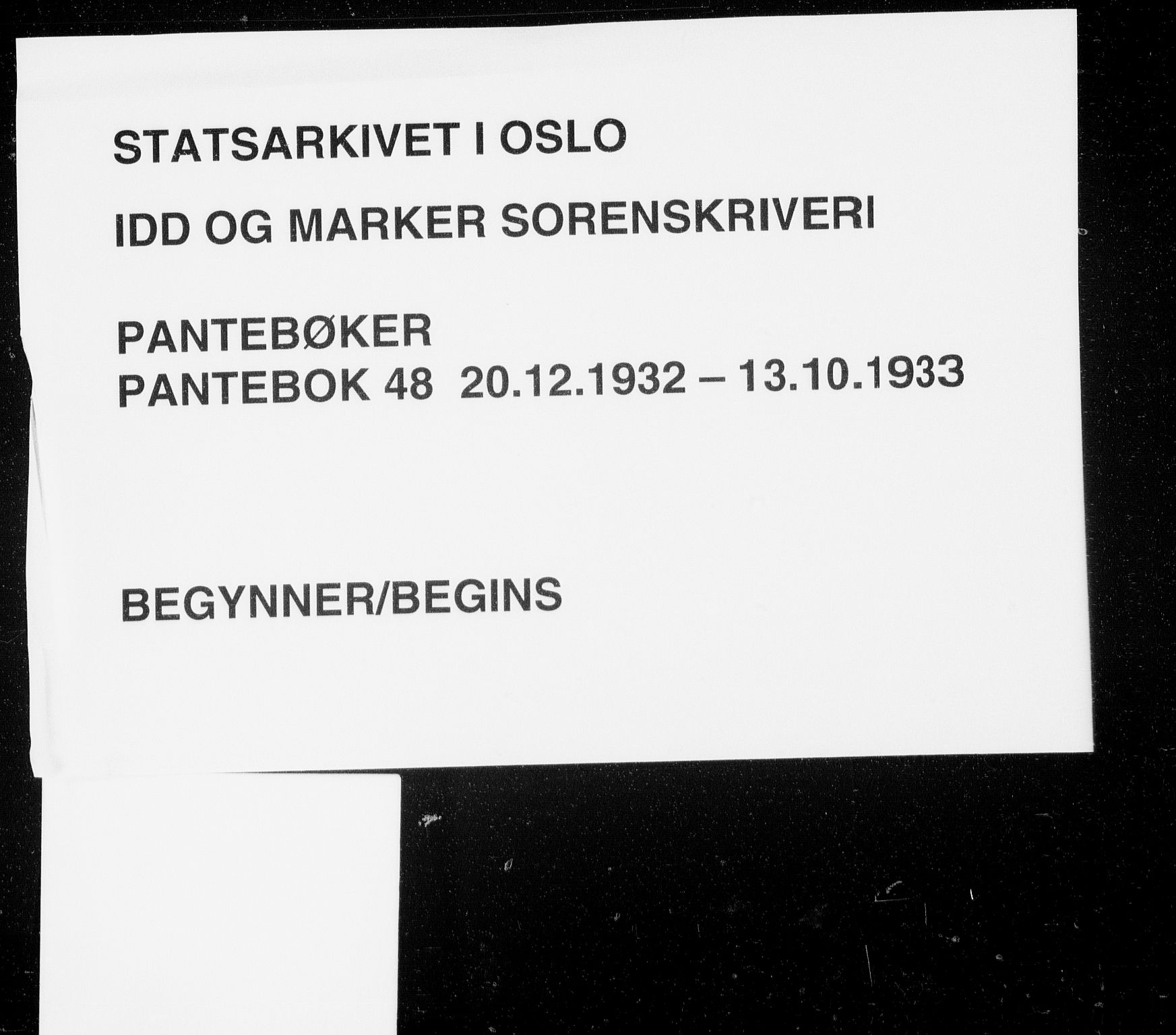 Idd og Marker sorenskriveri, AV/SAO-A-10283/G/Gb/Gba/L0048: Pantebok nr. 48, 1932-1933