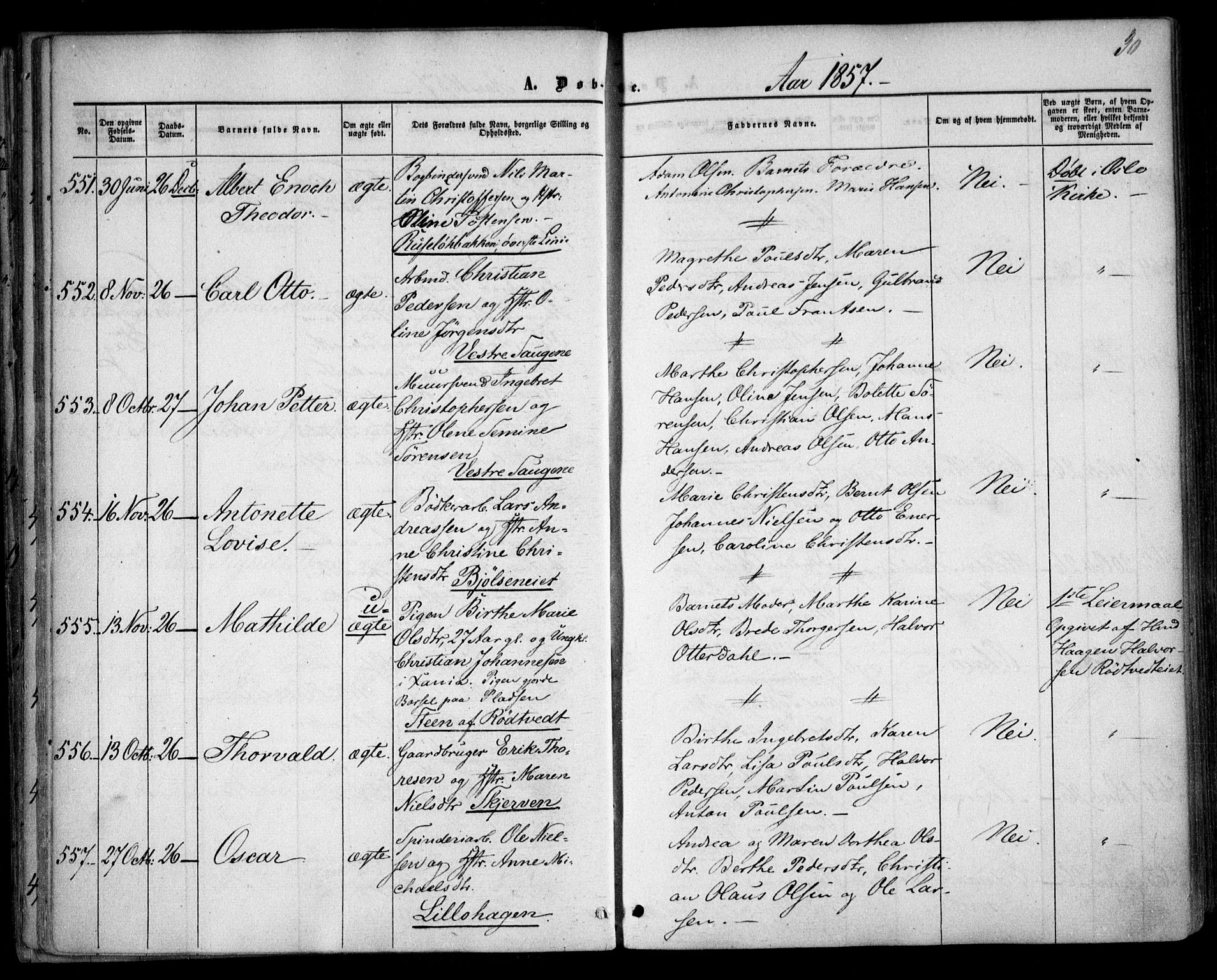 Vestre Aker prestekontor Kirkebøker, AV/SAO-A-10025/F/Fa/L0003: Ministerialbok nr. 3, 1857-1868, s. 30