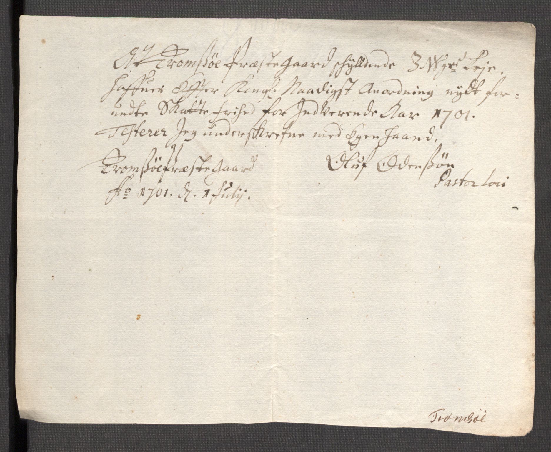 Rentekammeret inntil 1814, Reviderte regnskaper, Fogderegnskap, AV/RA-EA-4092/R68/L4755: Fogderegnskap Senja og Troms, 1700-1704, s. 193