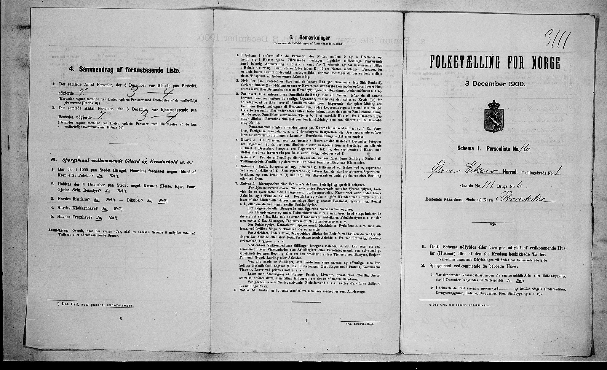 RA, Folketelling 1900 for 0624 Øvre Eiker herred, 1900, s. 2481