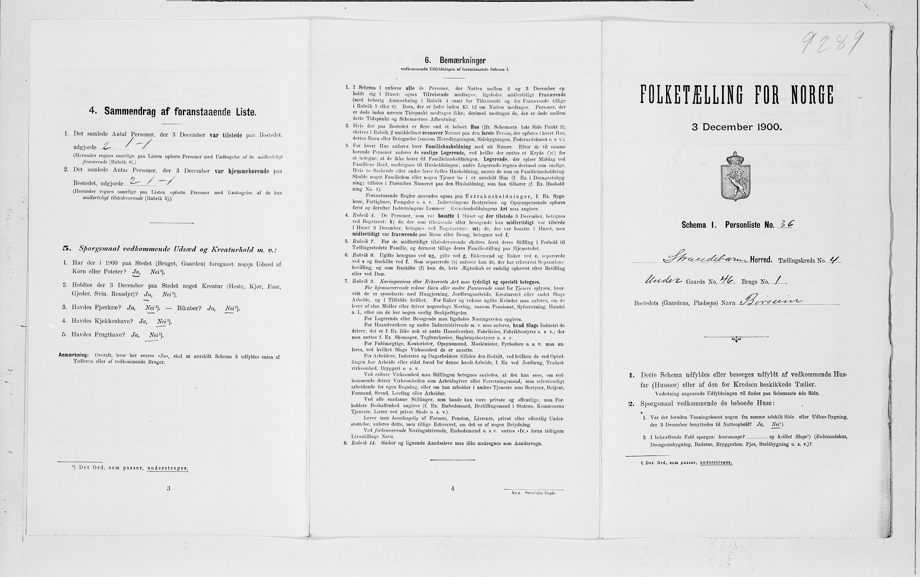 SAB, Folketelling 1900 for 1226 Strandebarm og Varaldsøy herred, 1900, s. 462