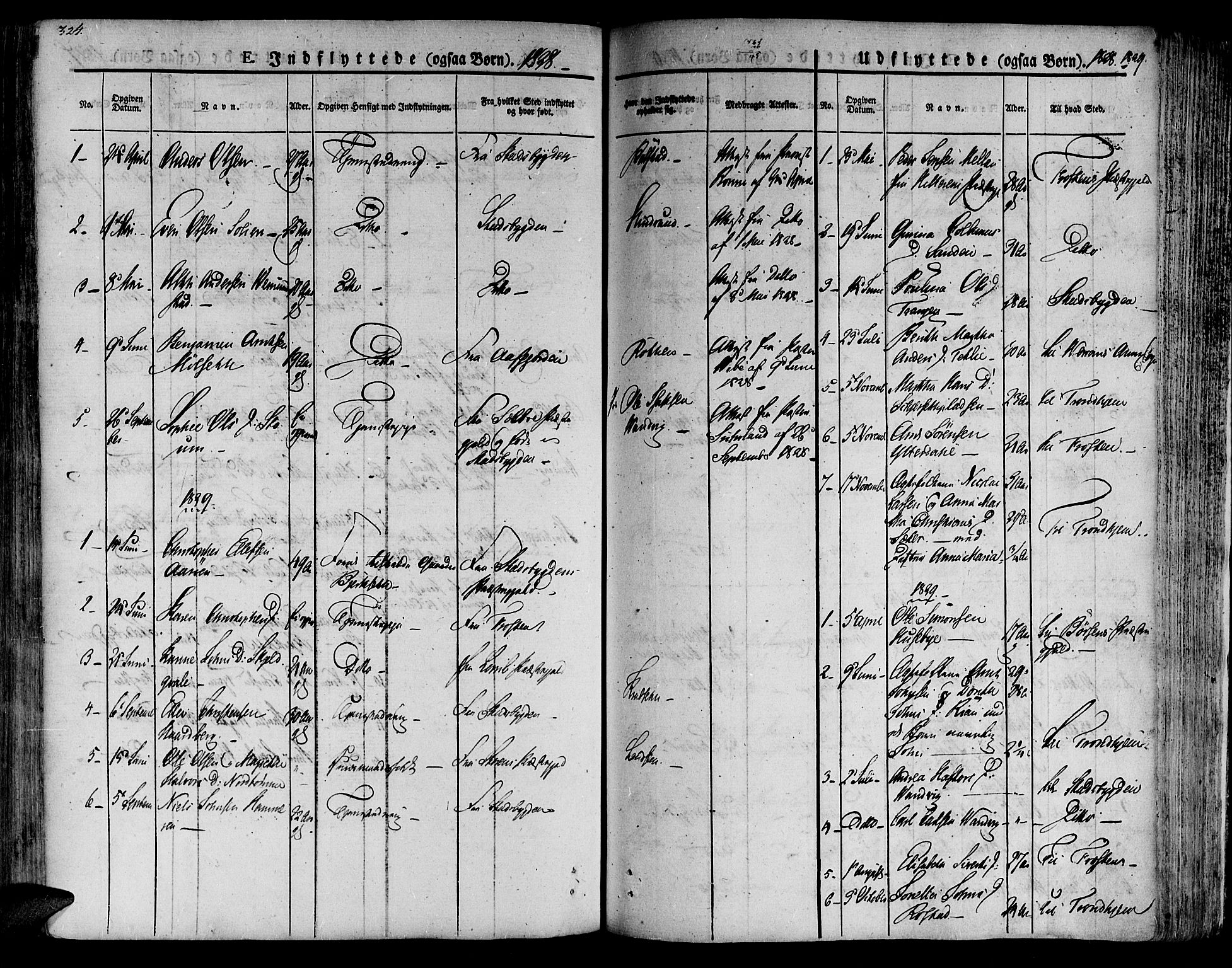 Ministerialprotokoller, klokkerbøker og fødselsregistre - Nord-Trøndelag, SAT/A-1458/701/L0006: Ministerialbok nr. 701A06, 1825-1841, s. 324
