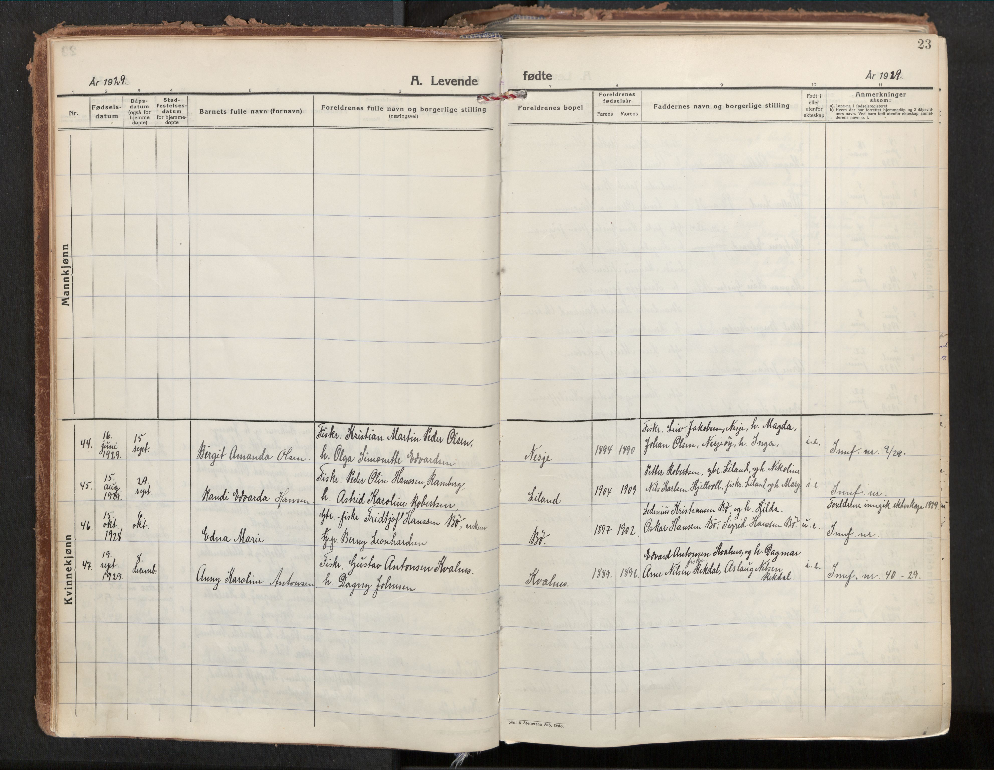 Ministerialprotokoller, klokkerbøker og fødselsregistre - Nordland, AV/SAT-A-1459/880/L1137: Ministerialbok nr. 880A11, 1927-1944, s. 23