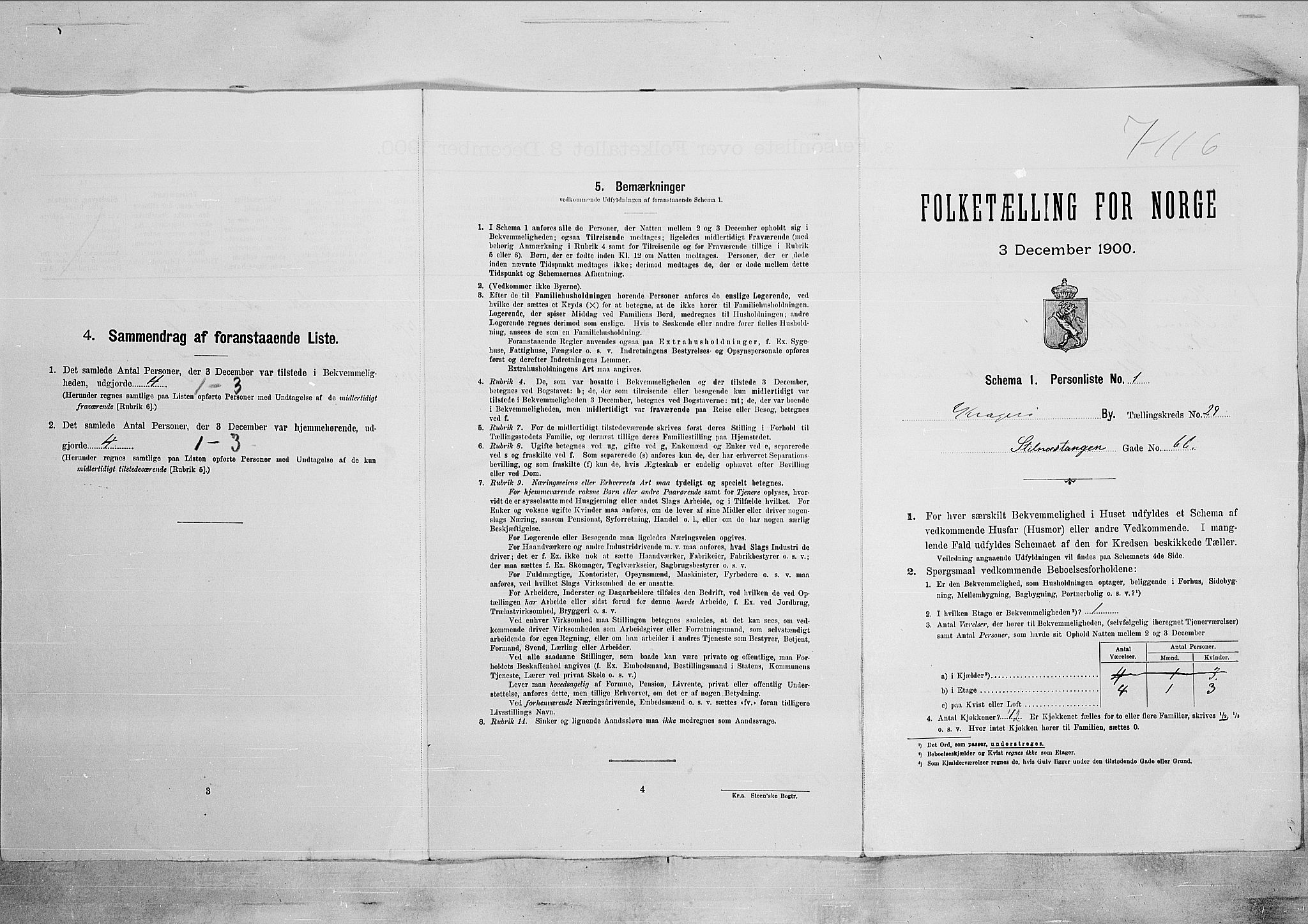 SAKO, Folketelling 1900 for 0801 Kragerø kjøpstad, 1900, s. 3687