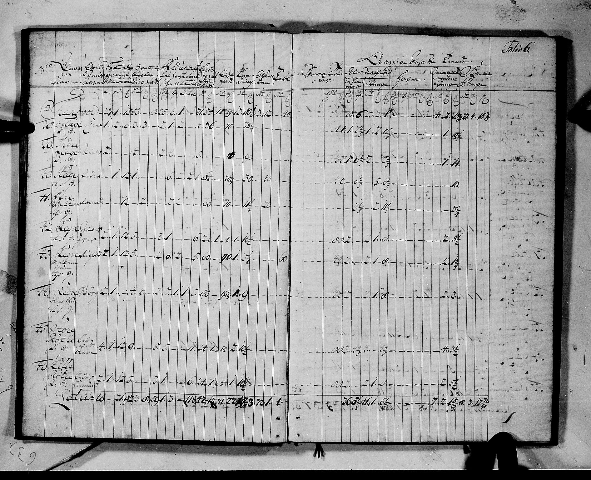 Rentekammeret inntil 1814, Realistisk ordnet avdeling, AV/RA-EA-4070/N/Nb/Nbf/L0142: Voss matrikkelprotokoll, 1723, s. 6