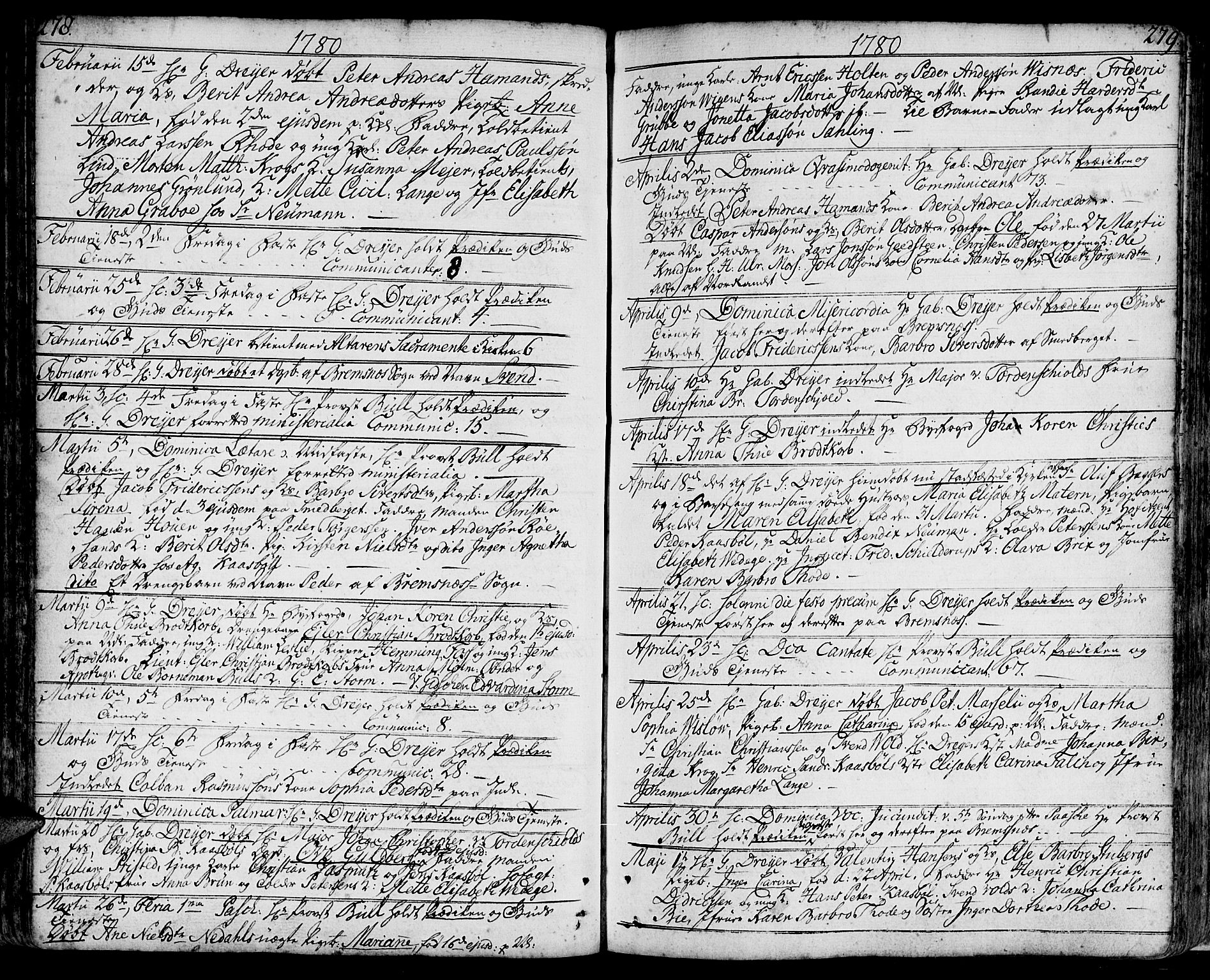 Ministerialprotokoller, klokkerbøker og fødselsregistre - Møre og Romsdal, AV/SAT-A-1454/572/L0840: Ministerialbok nr. 572A03, 1754-1784, s. 278-279