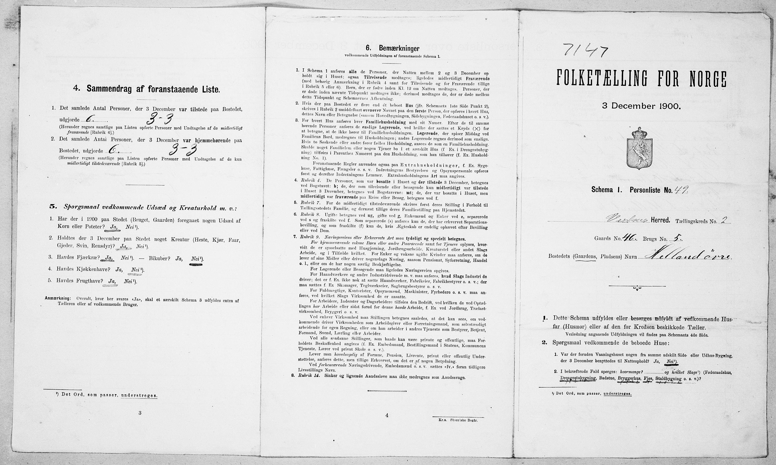 SAT, Folketelling 1900 for 1535 Vestnes herred, 1900, s. 259
