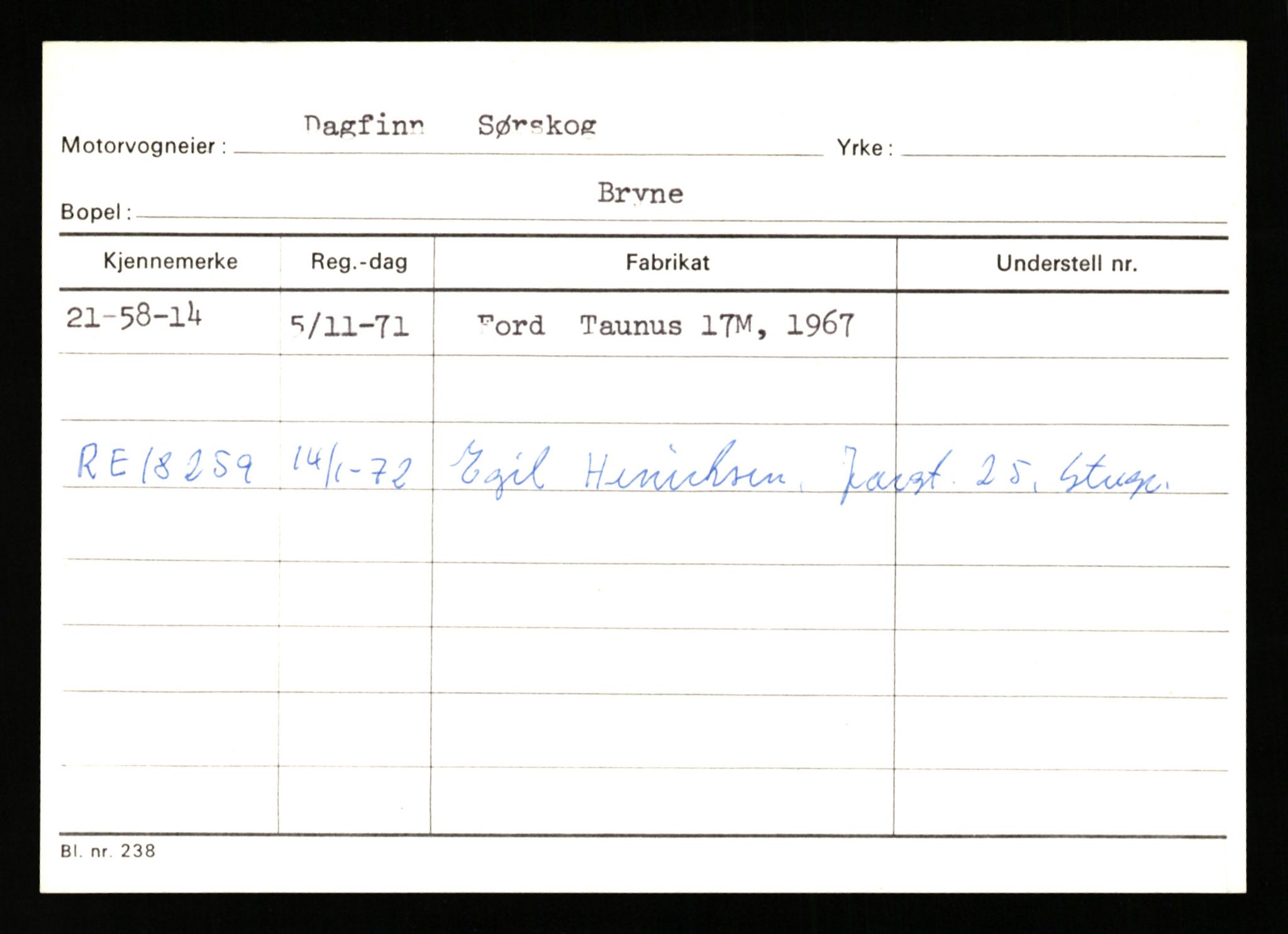 Stavanger trafikkstasjon, AV/SAST-A-101942/0/G/L0010: Registreringsnummer: 130000 - 239953, 1930-1971, s. 2599