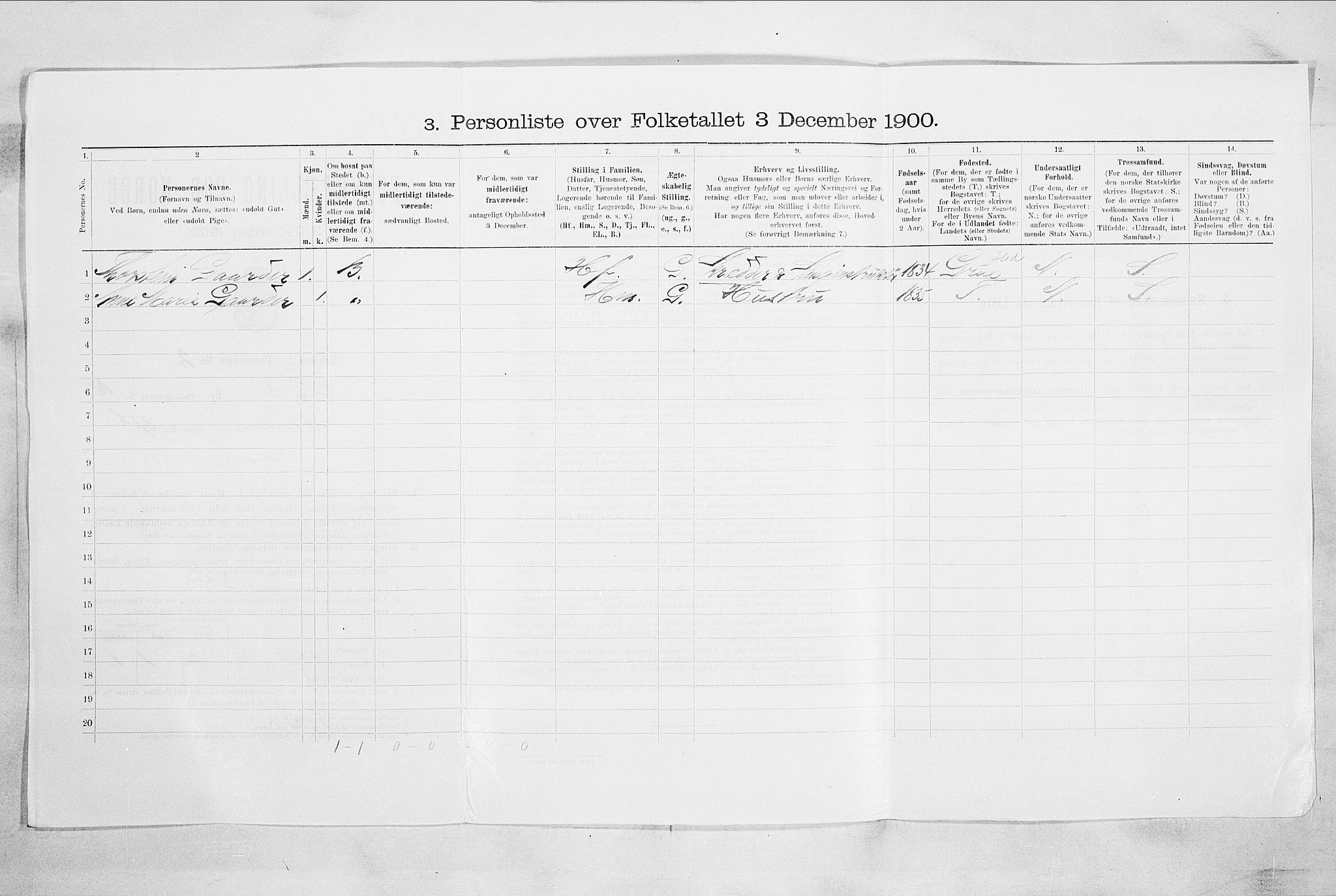 RA, Folketelling 1900 for 0602 Drammen kjøpstad, 1900, s. 2585