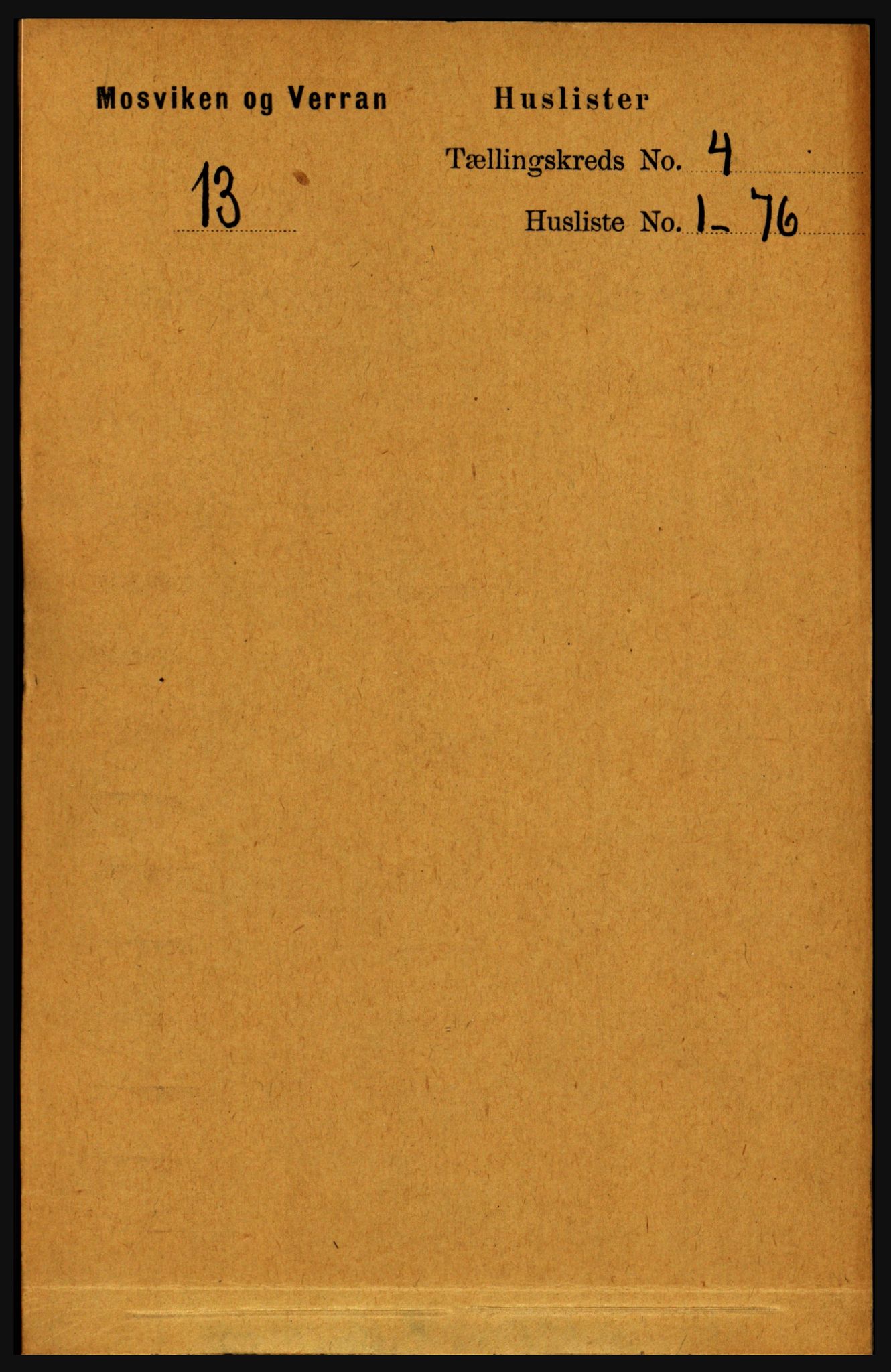 RA, Folketelling 1891 for 1723 Mosvik og Verran herred, 1891, s. 1316