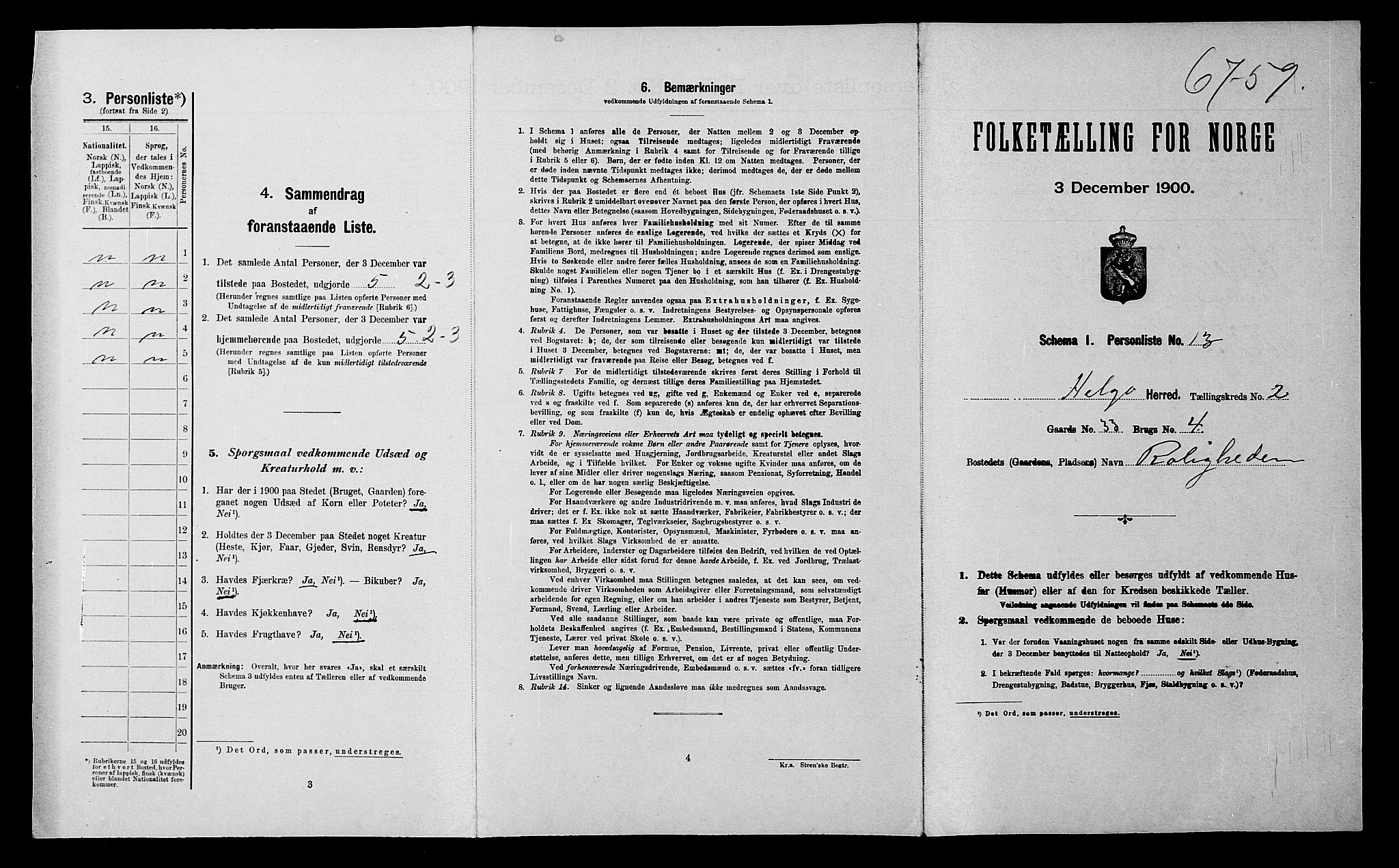 SATØ, Folketelling 1900 for 1935 Helgøy herred, 1900, s. 146