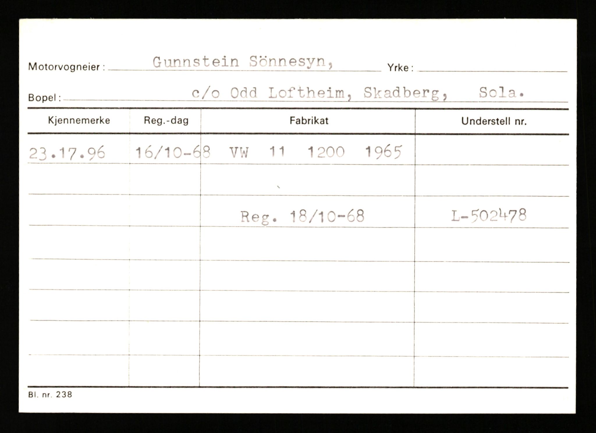 Stavanger trafikkstasjon, AV/SAST-A-101942/0/G/L0010: Registreringsnummer: 130000 - 239953, 1930-1971, s. 2883