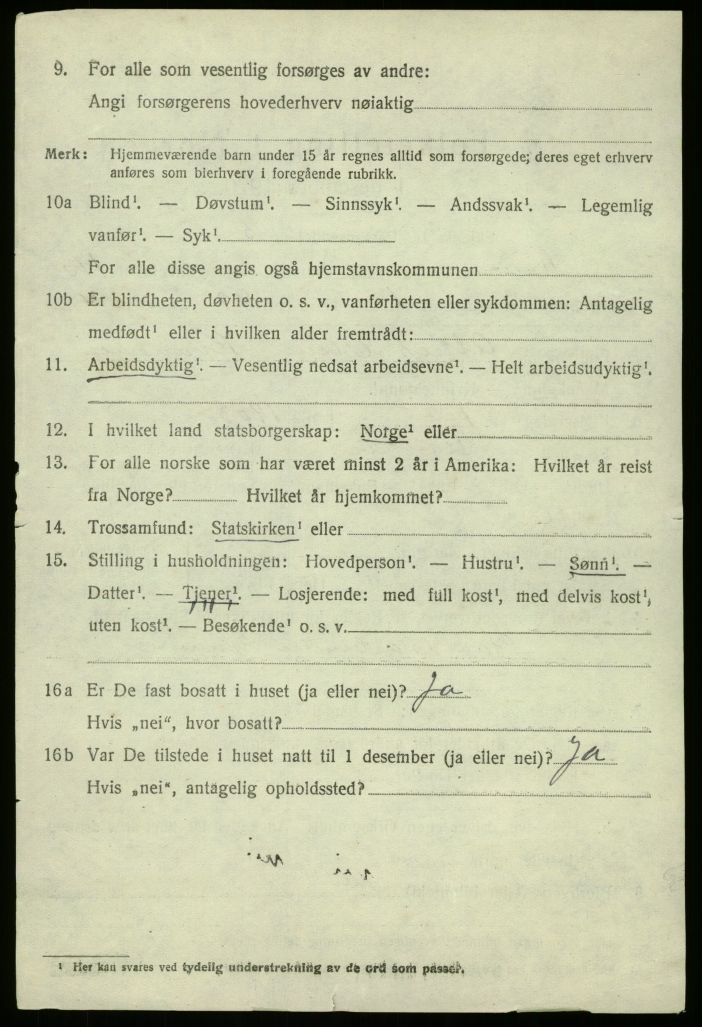 SAB, Folketelling 1920 for 1261 Manger herred, 1920, s. 9519