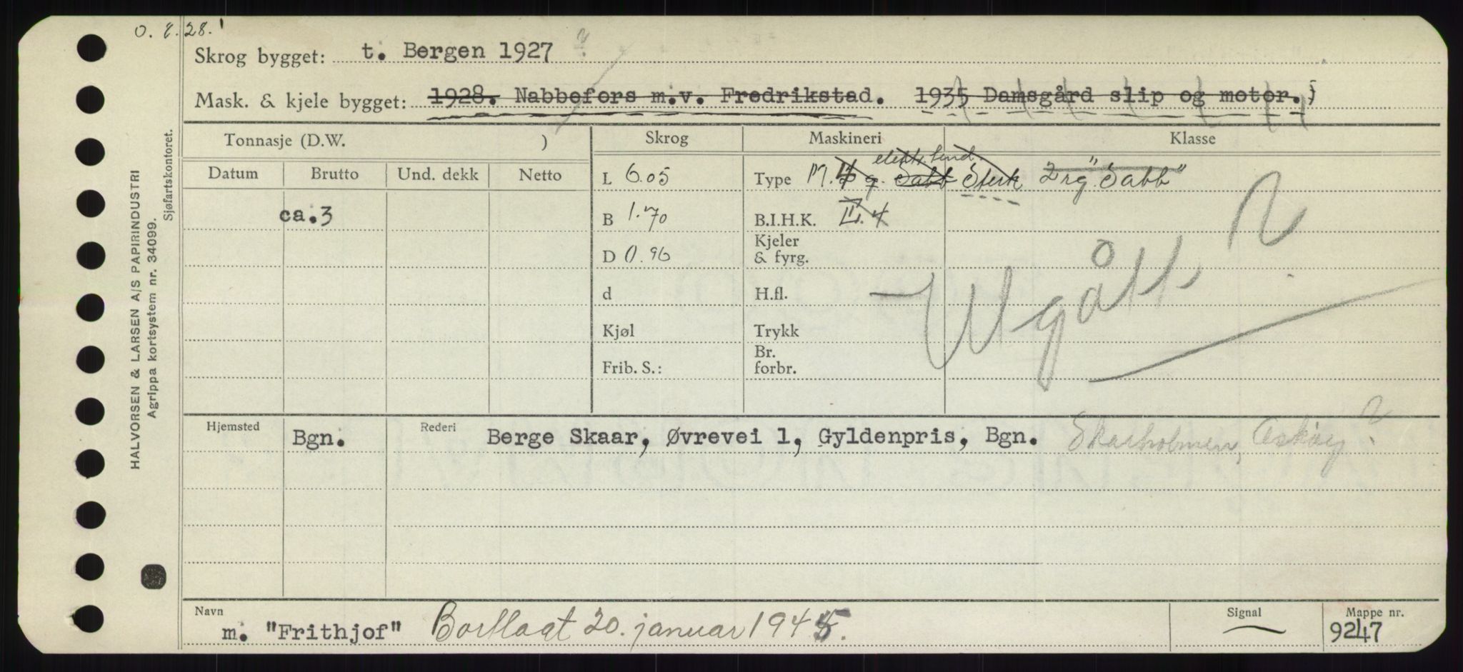 Sjøfartsdirektoratet med forløpere, Skipsmålingen, RA/S-1627/H/Hd/L0011: Fartøy, Fla-Får, s. 483