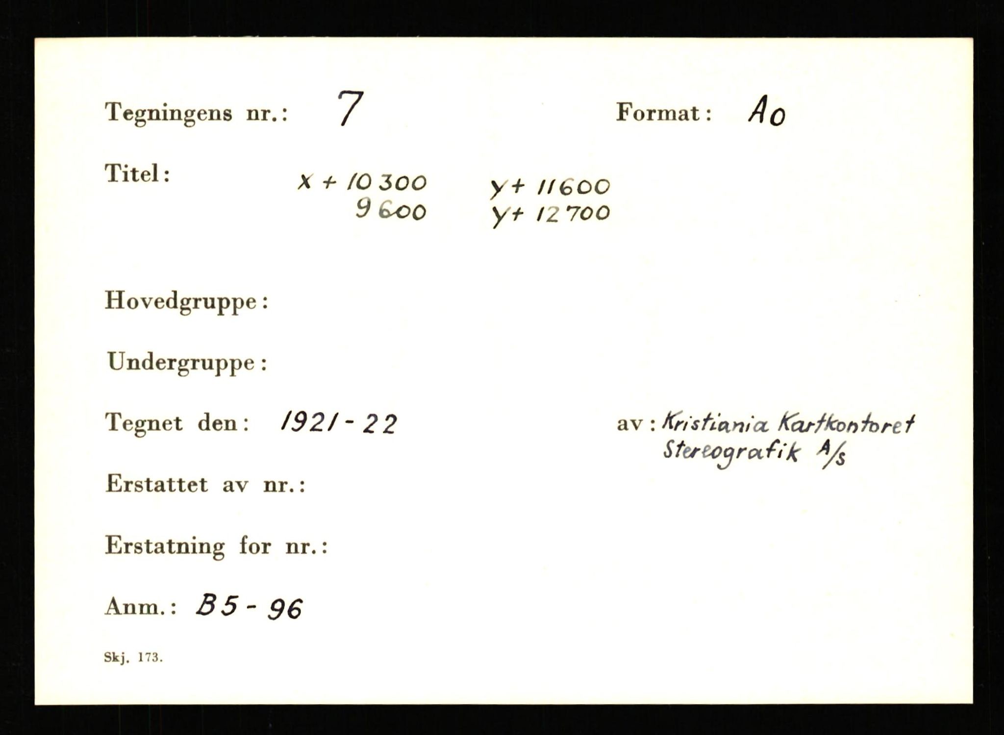 Kings Bay Kull Comp. A/S, AV/SATØ-P-0072/T/Ta/L0606: Kartotek over kart og tegninger, registrert etter nummer og etter emne, 1913-1974, s. 8