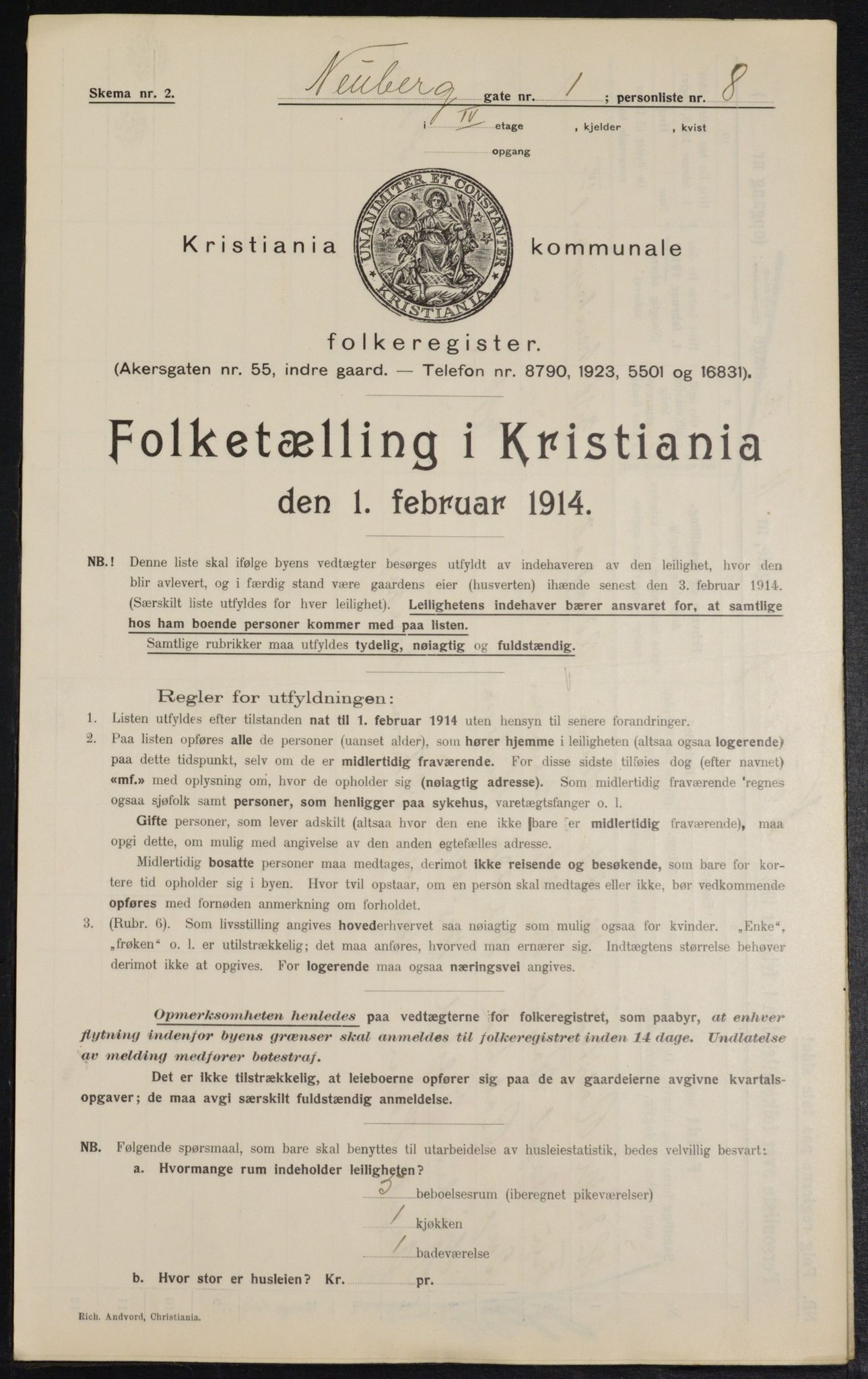 OBA, Kommunal folketelling 1.2.1914 for Kristiania, 1914, s. 69652