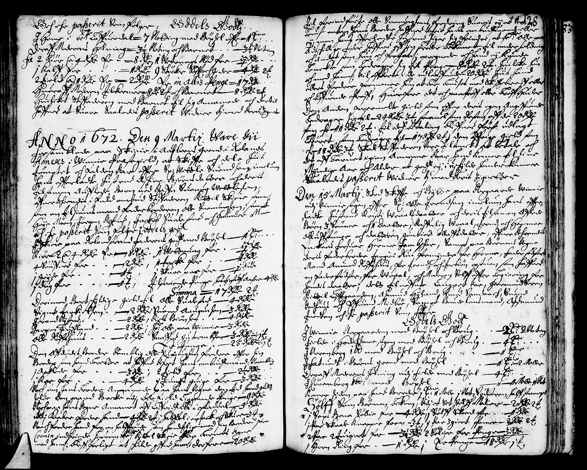 Bamble sorenskriveri, SAKO/A-214/H/Hb/Hba/Hbaa/L0001: Skifteprotokoll, 1665-1686, s. 127b-128a