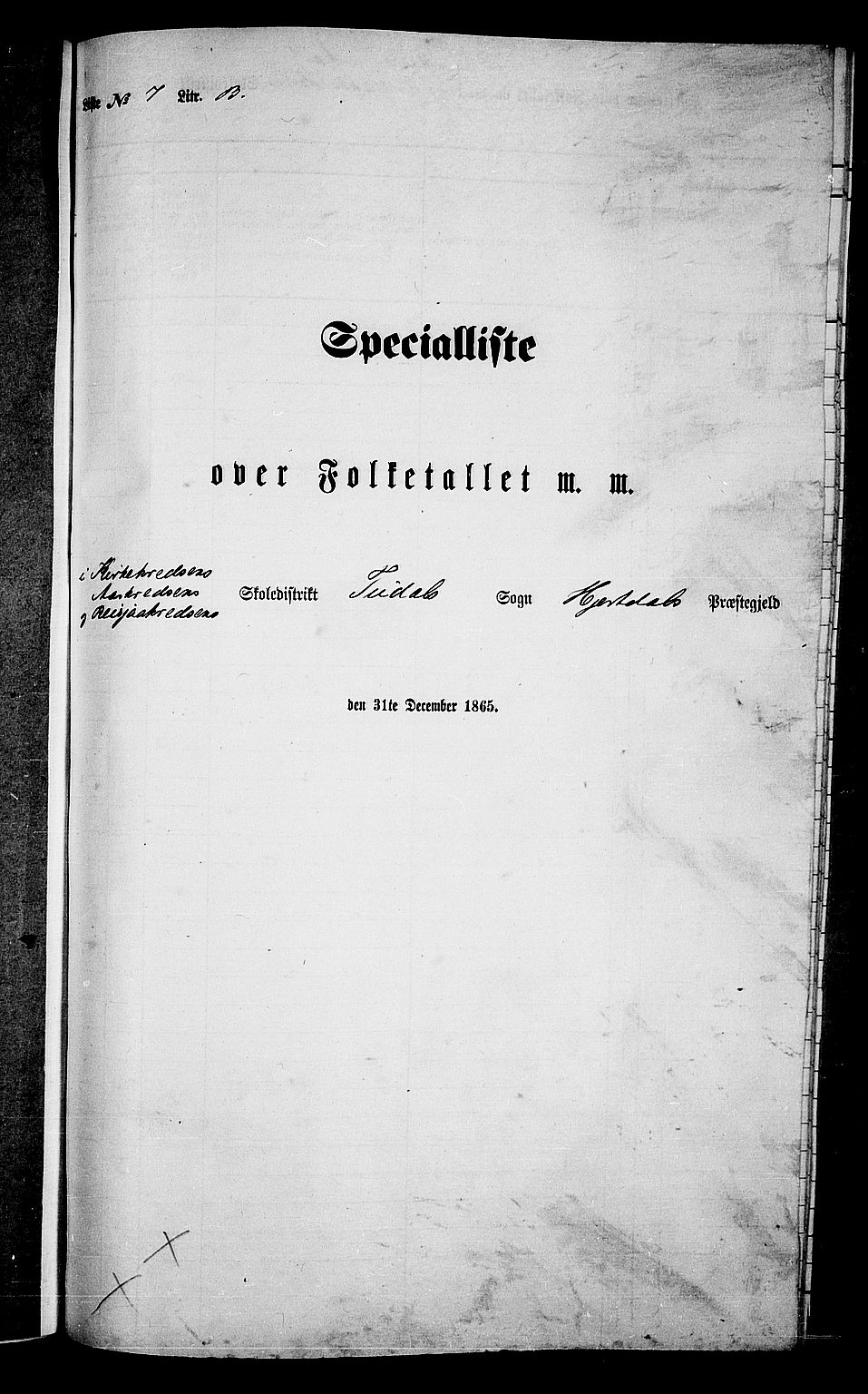 RA, Folketelling 1865 for 0827P Hjartdal prestegjeld, 1865, s. 131