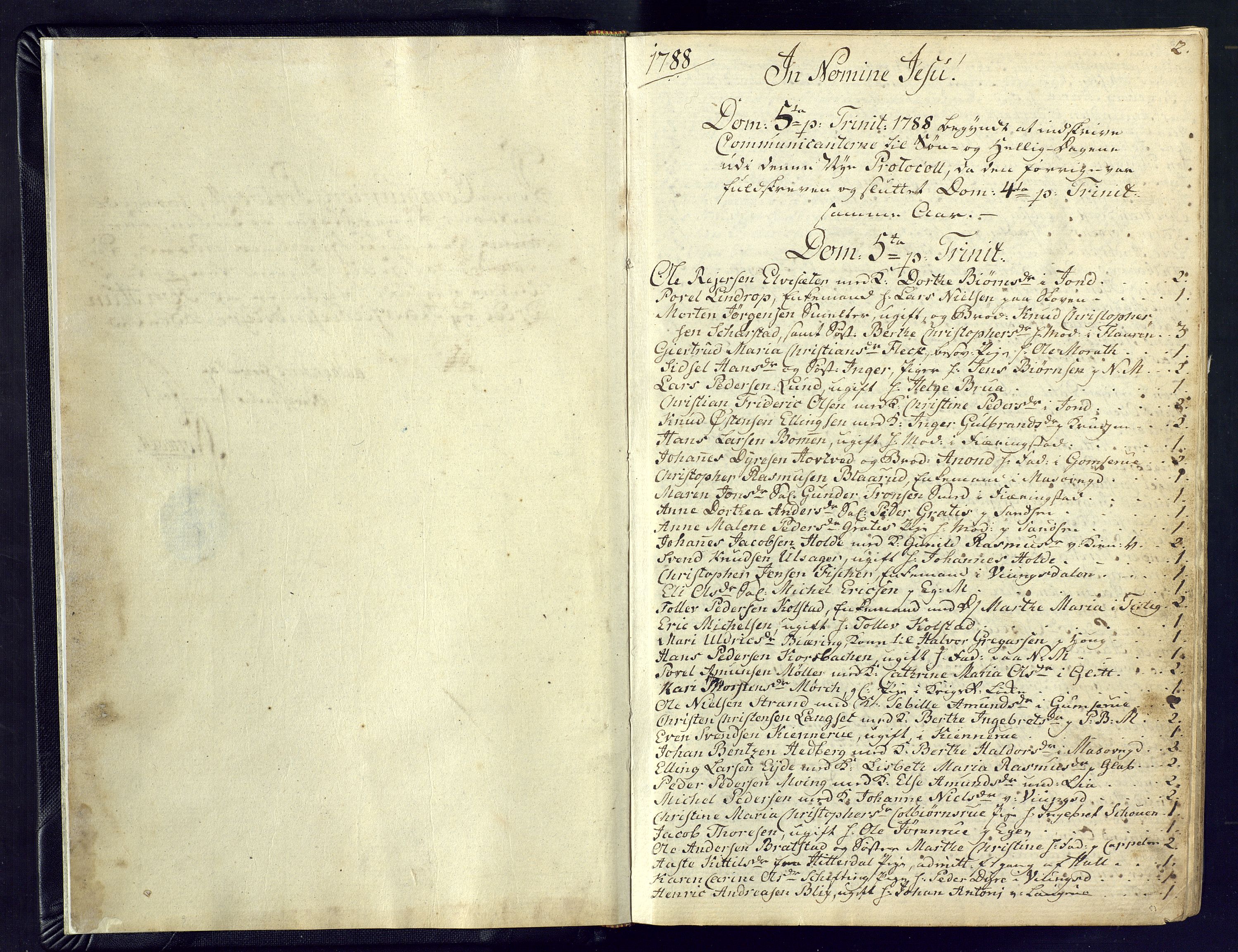 Kongsberg kirkebøker, SAKO/A-22/M/Ma/L0011: Kommunikantprotokoll nr. 11, 1788-1795, s. 2