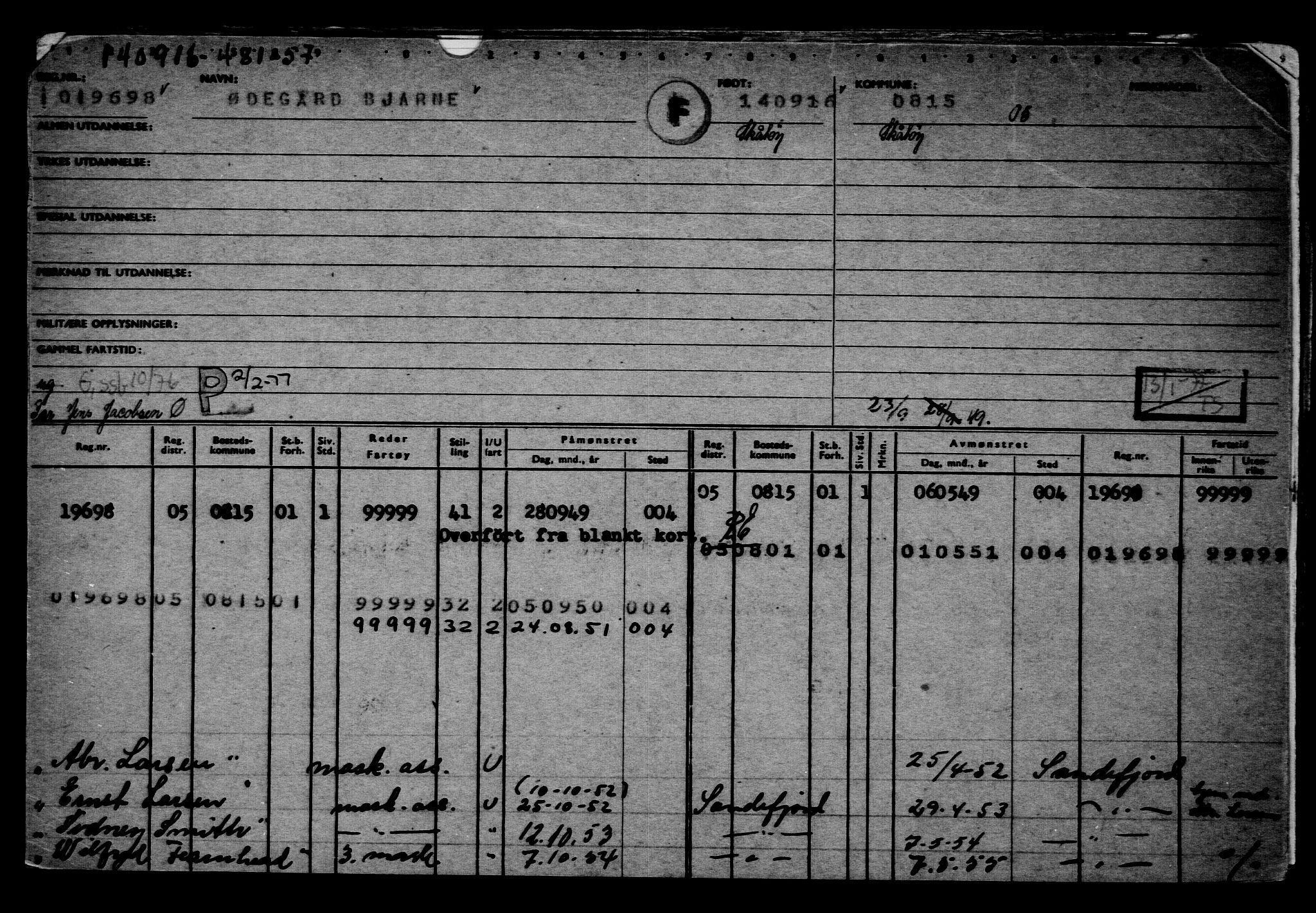 Direktoratet for sjømenn, AV/RA-S-3545/G/Gb/L0142: Hovedkort, 1916, s. 482