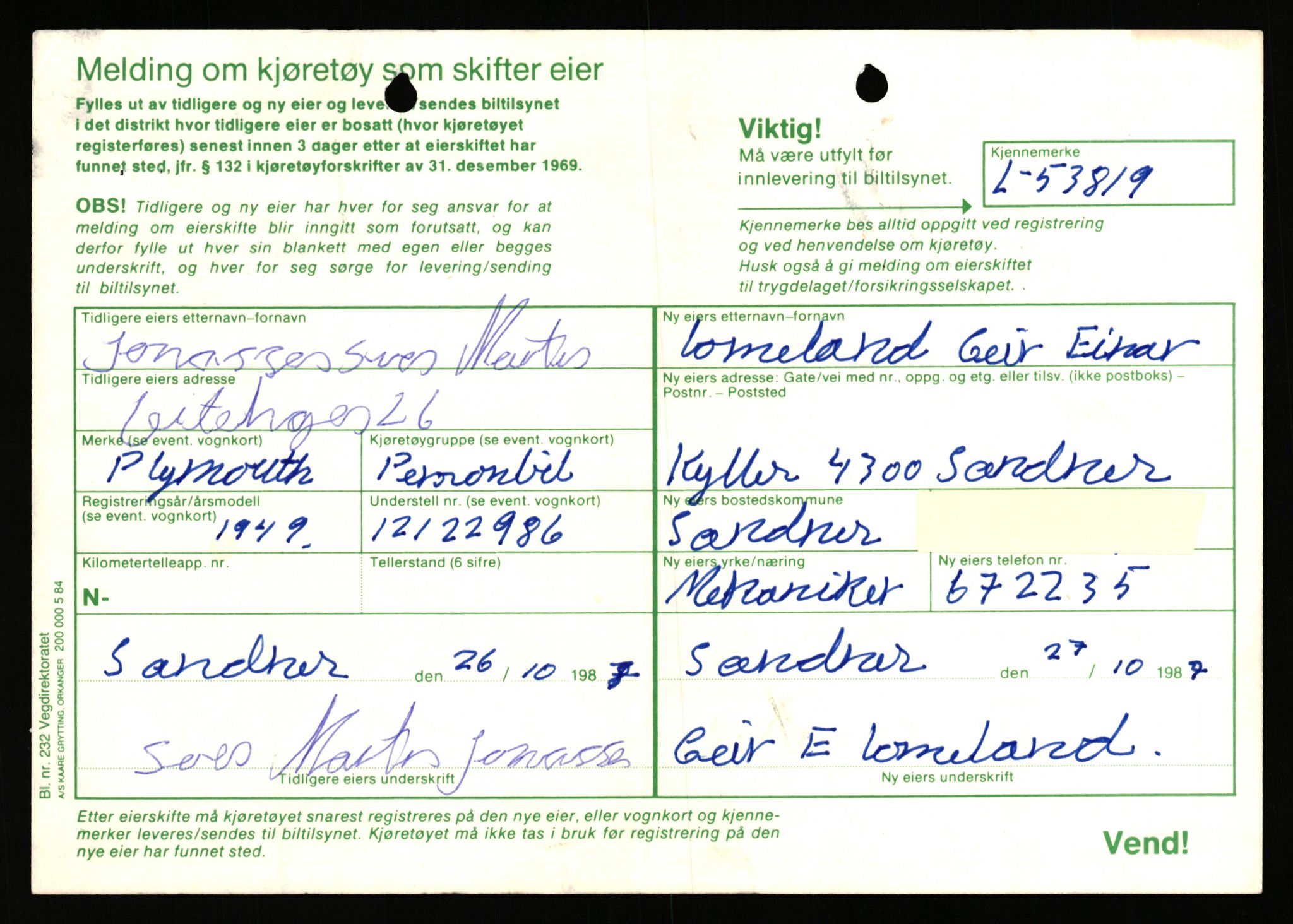 Stavanger trafikkstasjon, AV/SAST-A-101942/0/F/L0053: L-52900 - L-54199, 1930-1971, s. 2129