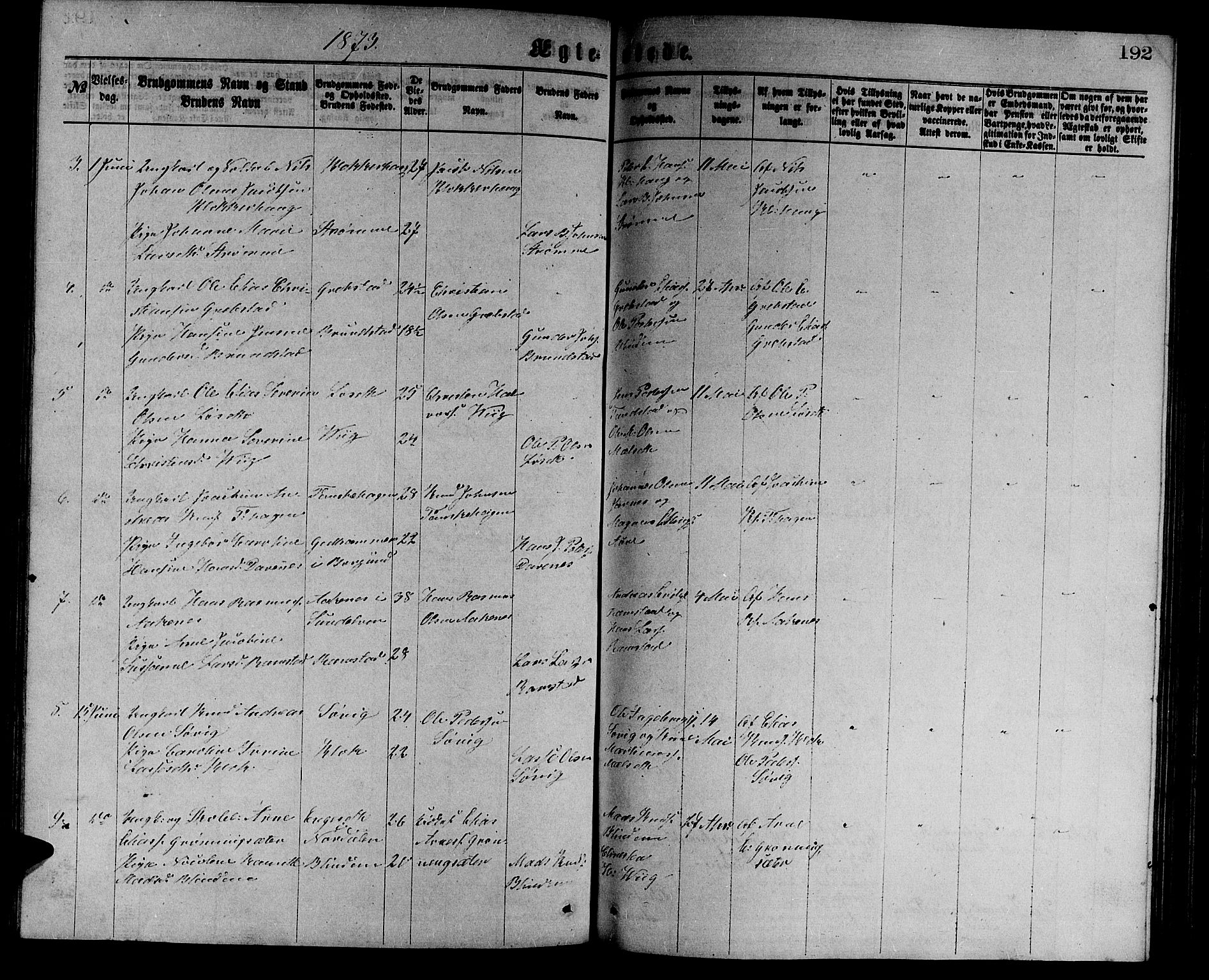 Ministerialprotokoller, klokkerbøker og fødselsregistre - Møre og Romsdal, AV/SAT-A-1454/523/L0338: Klokkerbok nr. 523C01, 1865-1877, s. 192